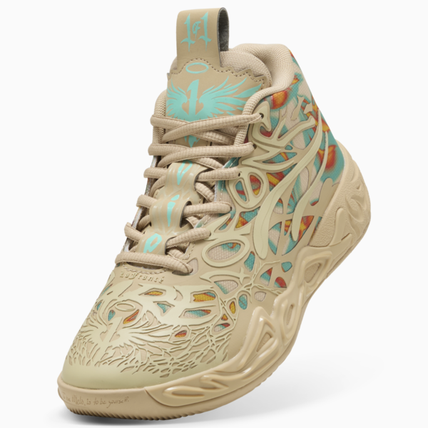 Tenis de básquet MB.04 Flare para adolescentes, Light Sand-Aquatic-Orange Glo, large-MEX