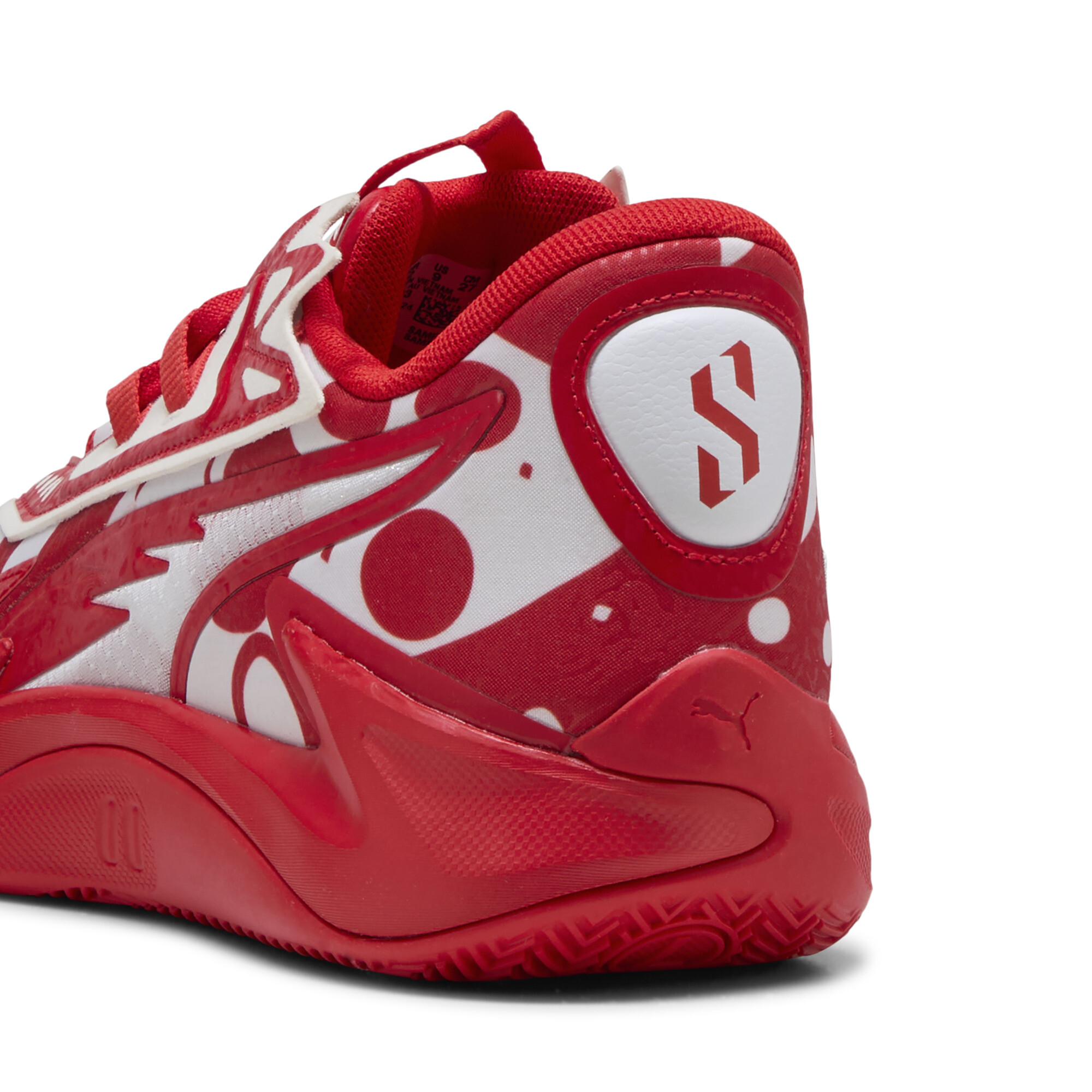 PUMA Scoot Zeros II uniseks basketbalschoenen, Rood/Wit, Maat 41 thumbnail 6