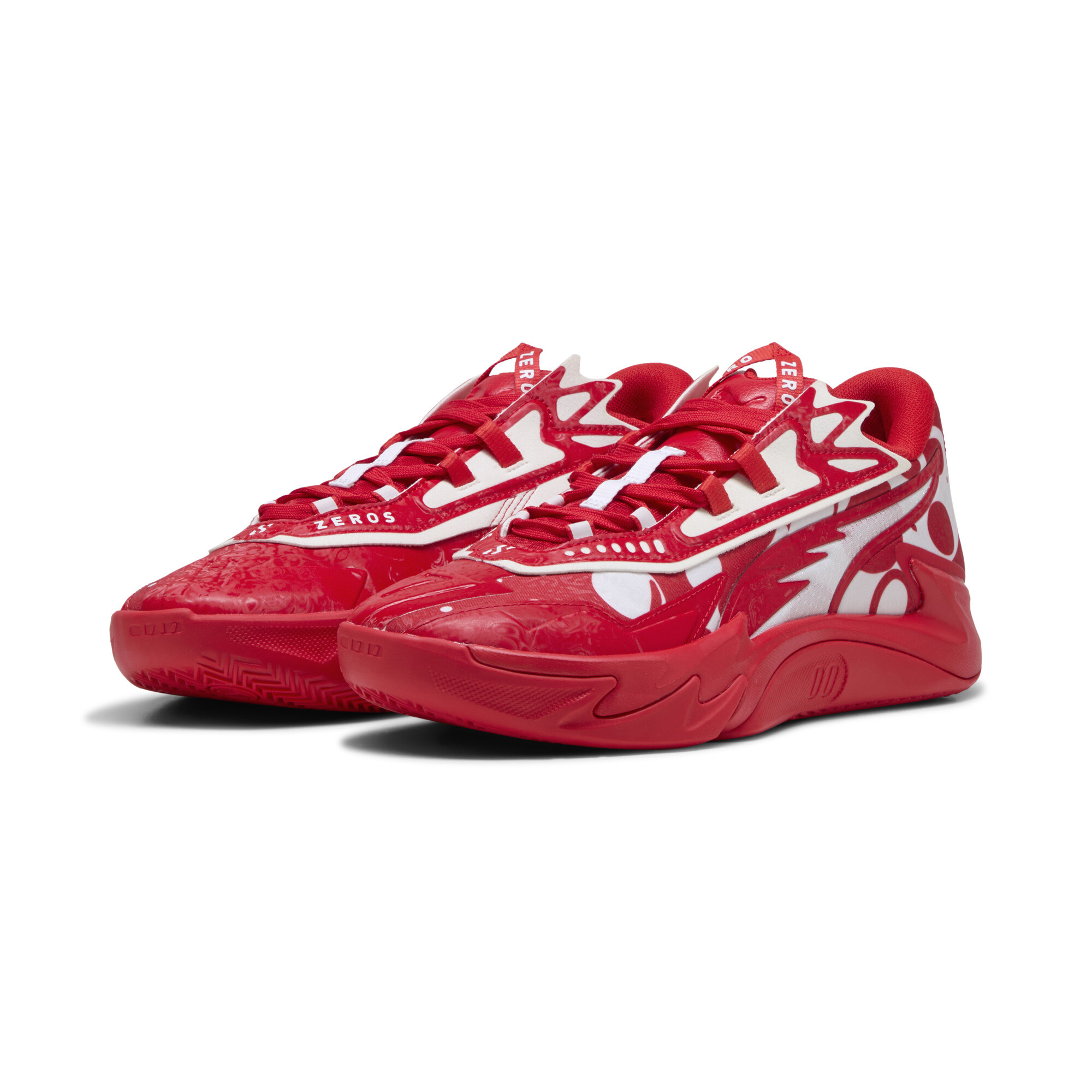 PUMA Scoot Zeros II uniseks basketbalschoenen, Rood/Wit, Maat 41 thumbnail 7