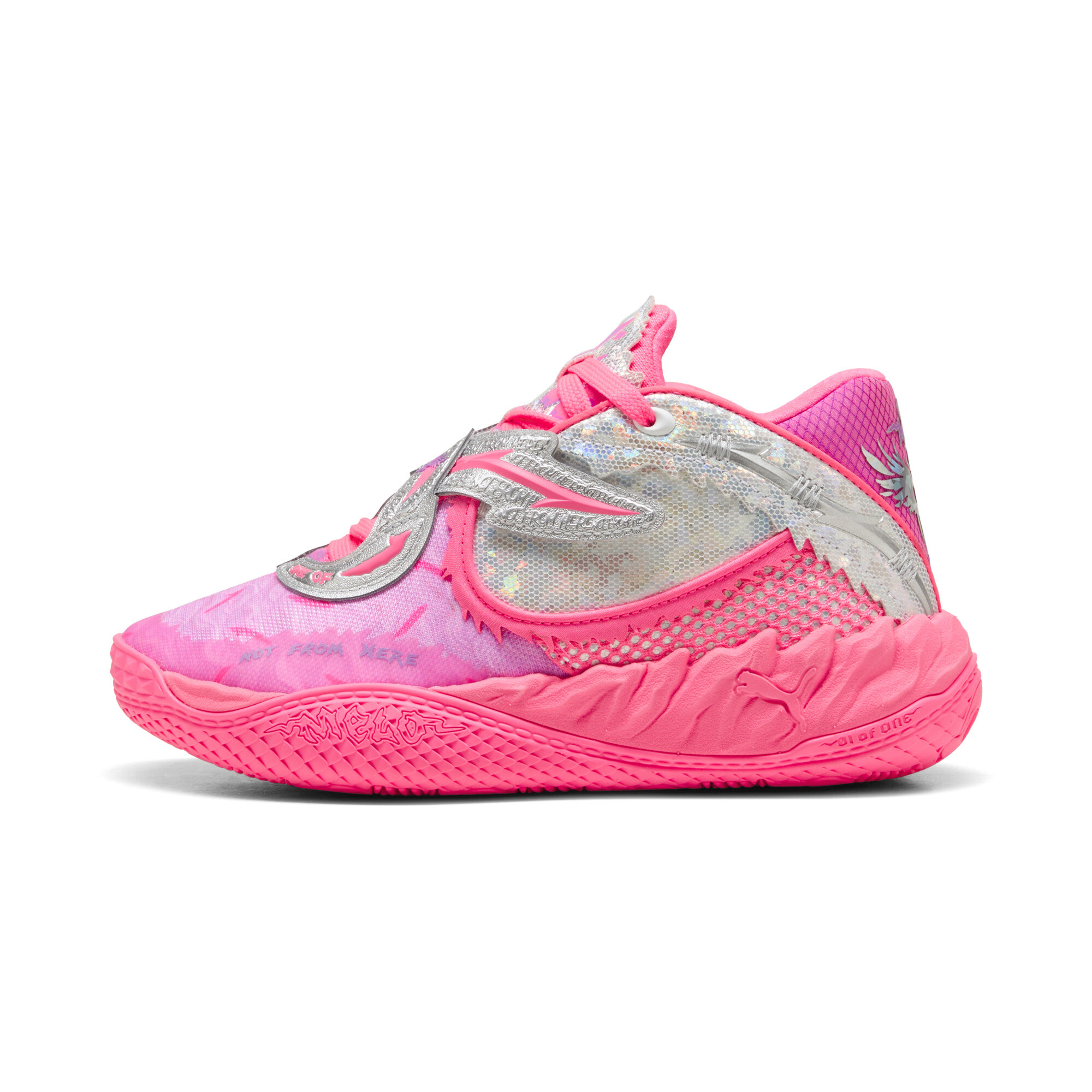 PUMA MB.05 World Tour Big Kids' Basketball Shoes in Pink, Size 5