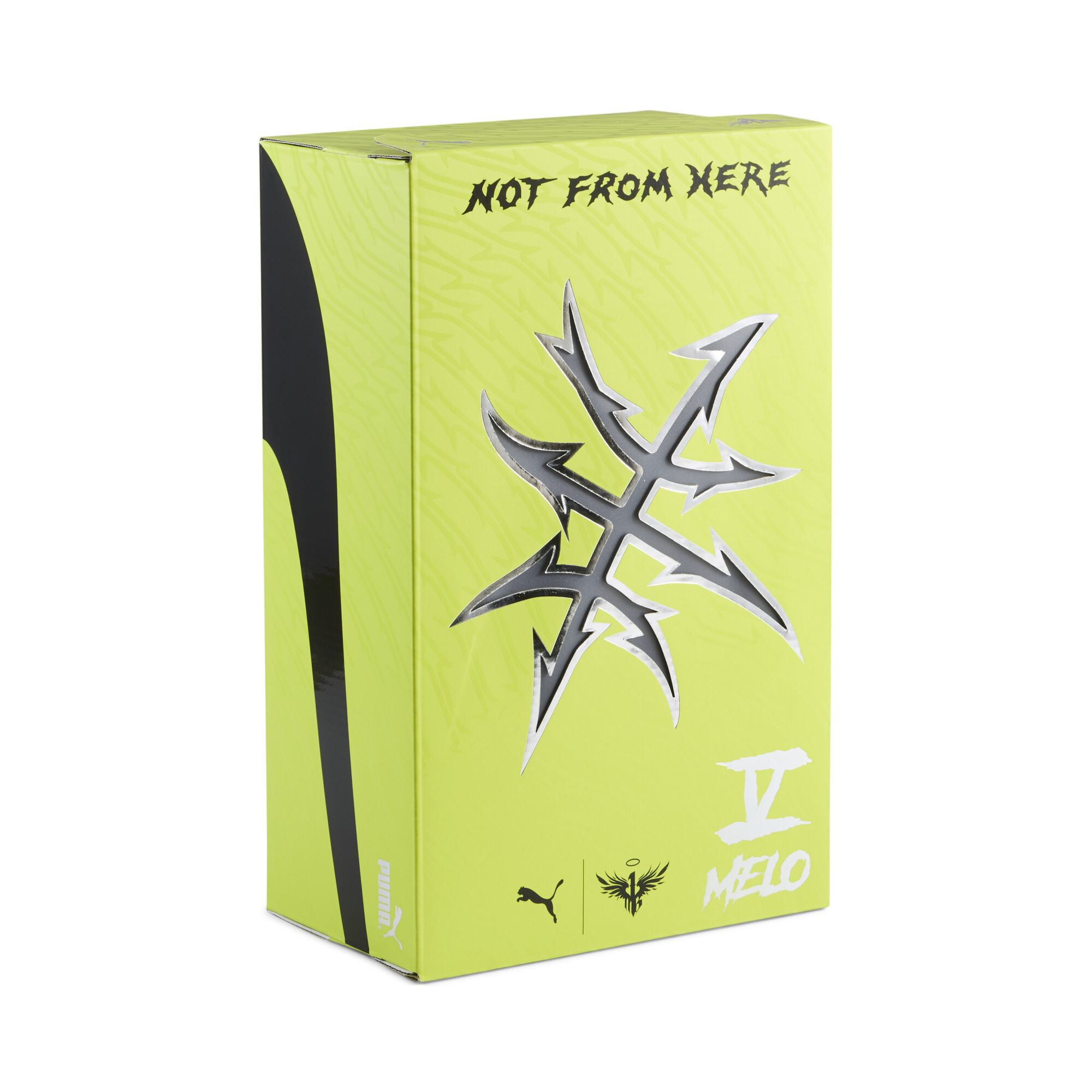 PUMA MB.05 Voltage basketbalschoenen, Zwart/Geel, Maat 39 thumbnail 2