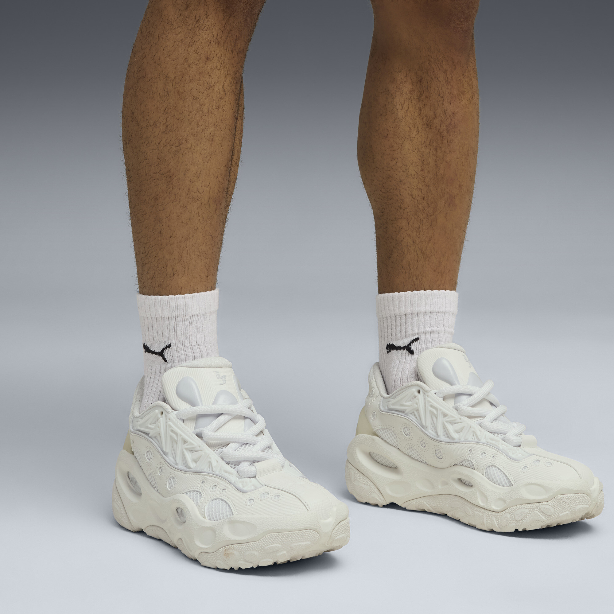 PUMA LaFrancÃ© RNR Sneakers Unisex, Wit/Zilver, Maat 44,5 thumbnail 9