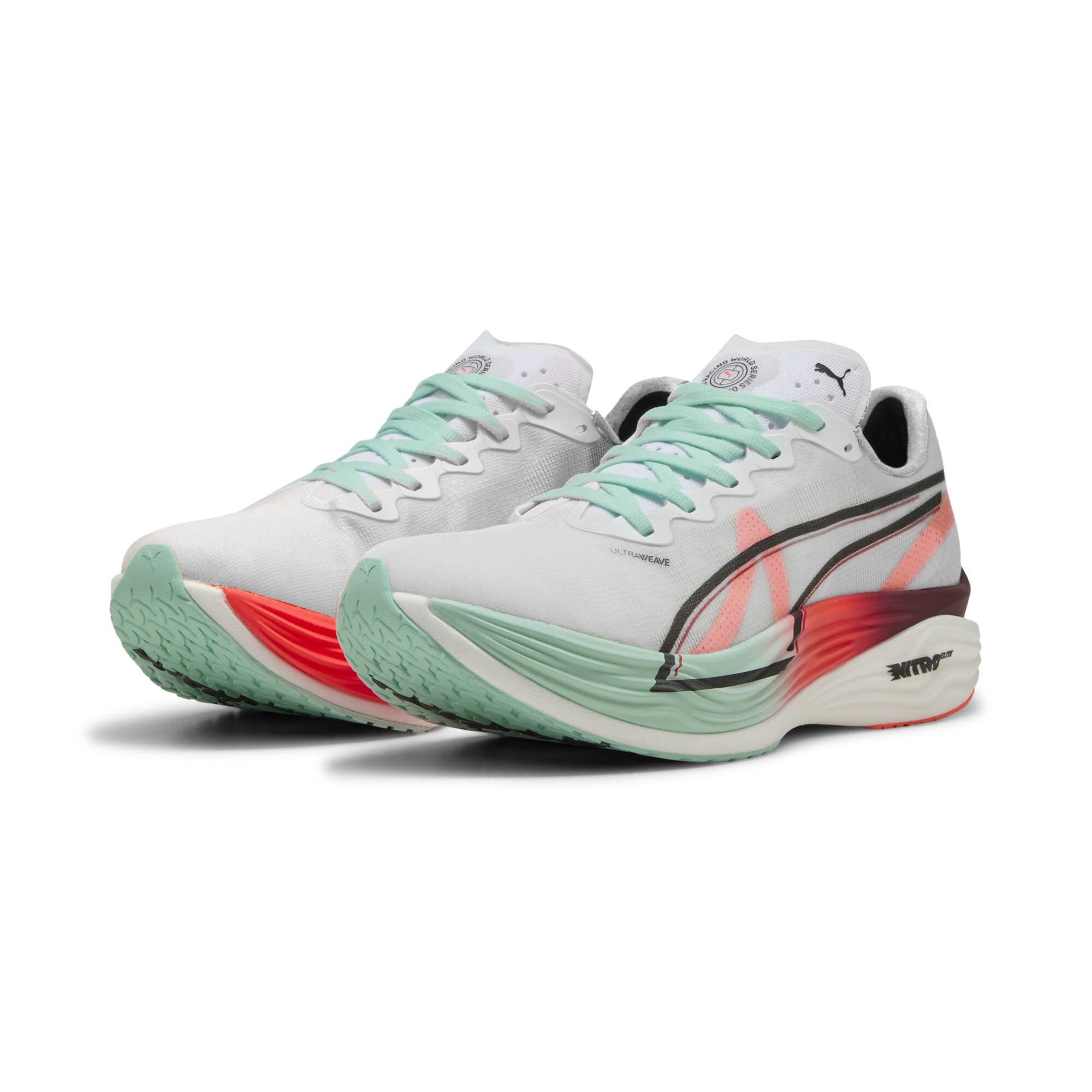 PUMA x HYROX Deviate NITROâ¢Elite 3 hardloopschoenen voor Heren, Rood/Wit, Maat 45 thumbnail 6