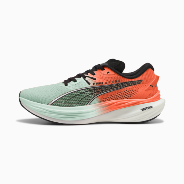 PUMA x HYROX Deviate NITRO™ 3 Running Shoes Men, Glowing Red-Mint Melt, large-ZAF