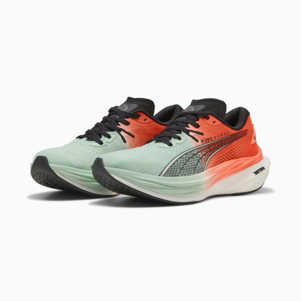 PUMA x HYROX Deviate NITRO™ 3 Running Shoes Women, Mint Melt-Glowing Red, large-MEX