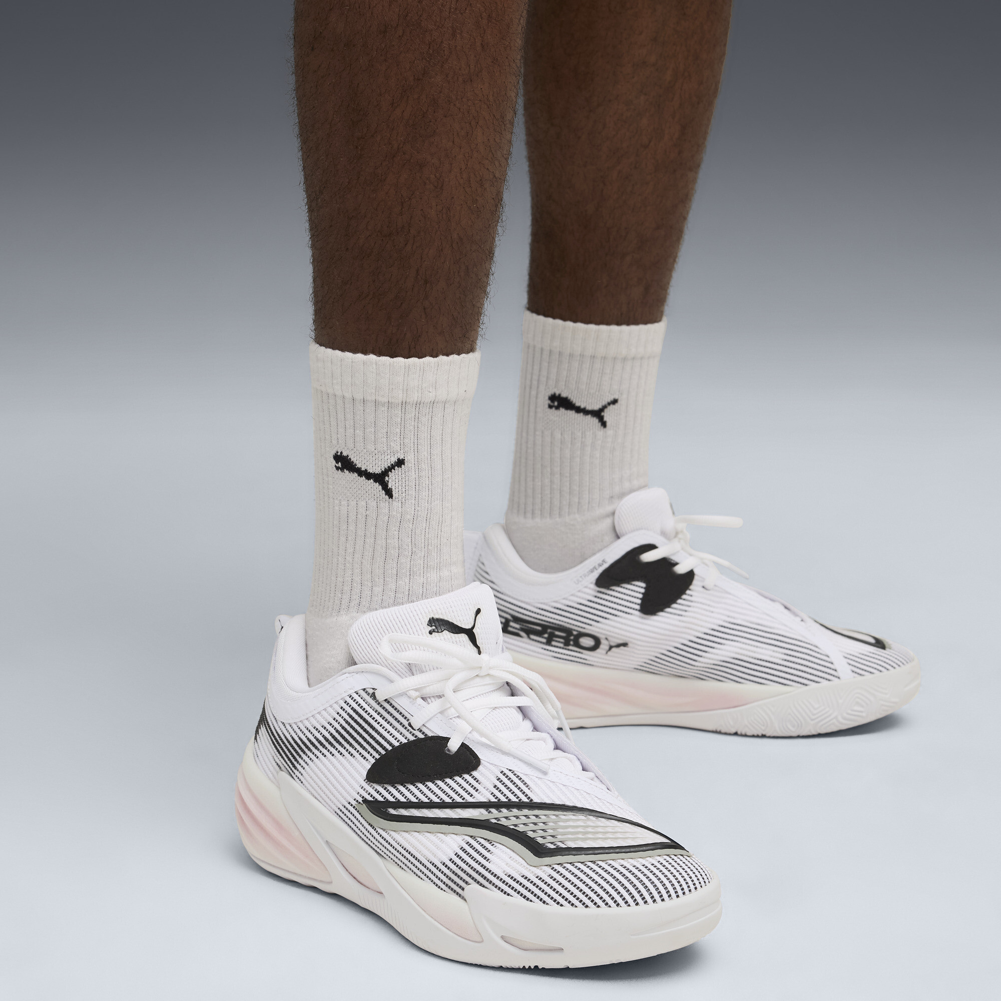 PUMA All-Pro NITROâ¢ 2 uniseks basketbalschoenen, Zwart/Wit, Maat 43 thumbnail 8