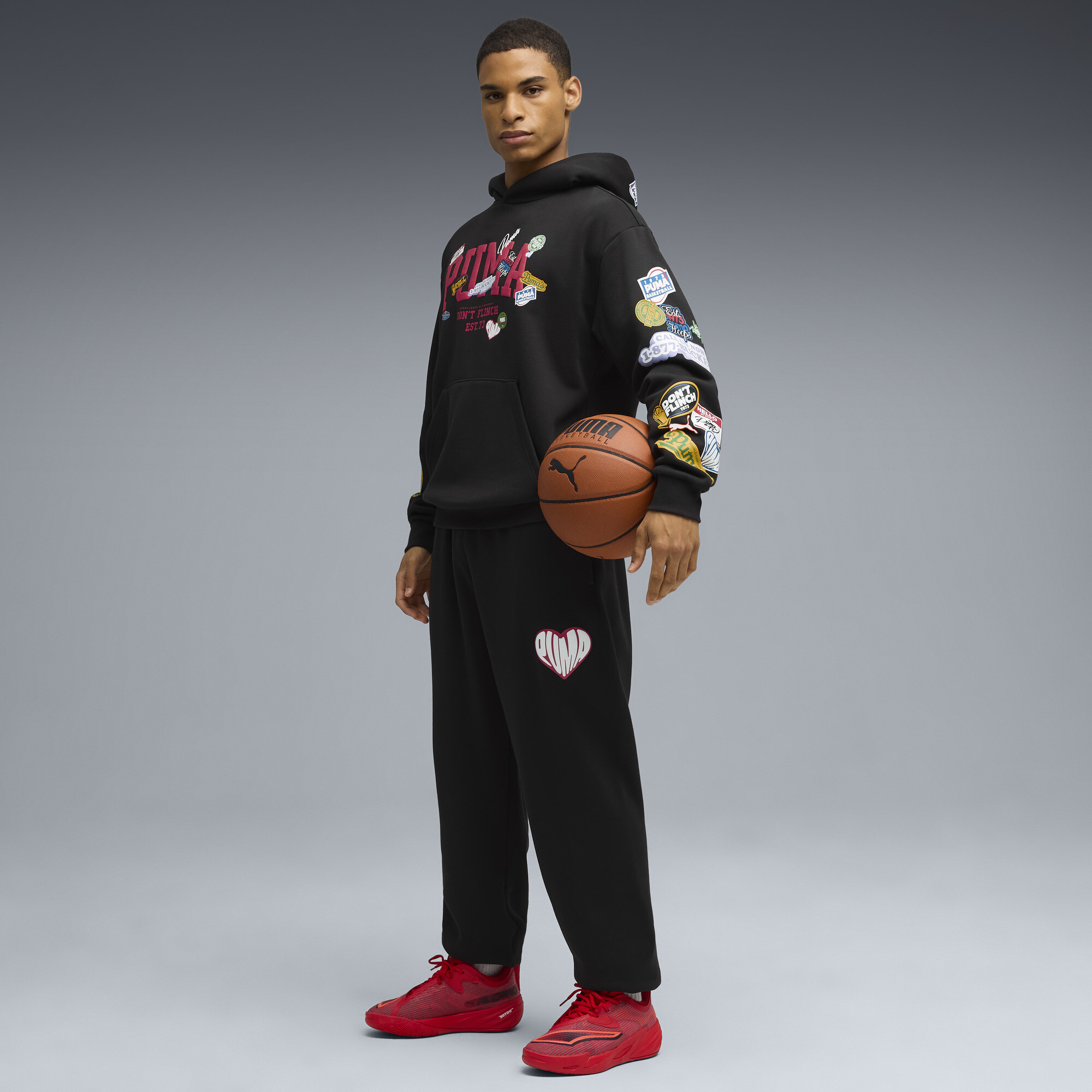 PUMA All-Pro NITROâ¢ 2 uniseks basketbalschoenen, Blauw/Rood, Maat 40 thumbnail 7