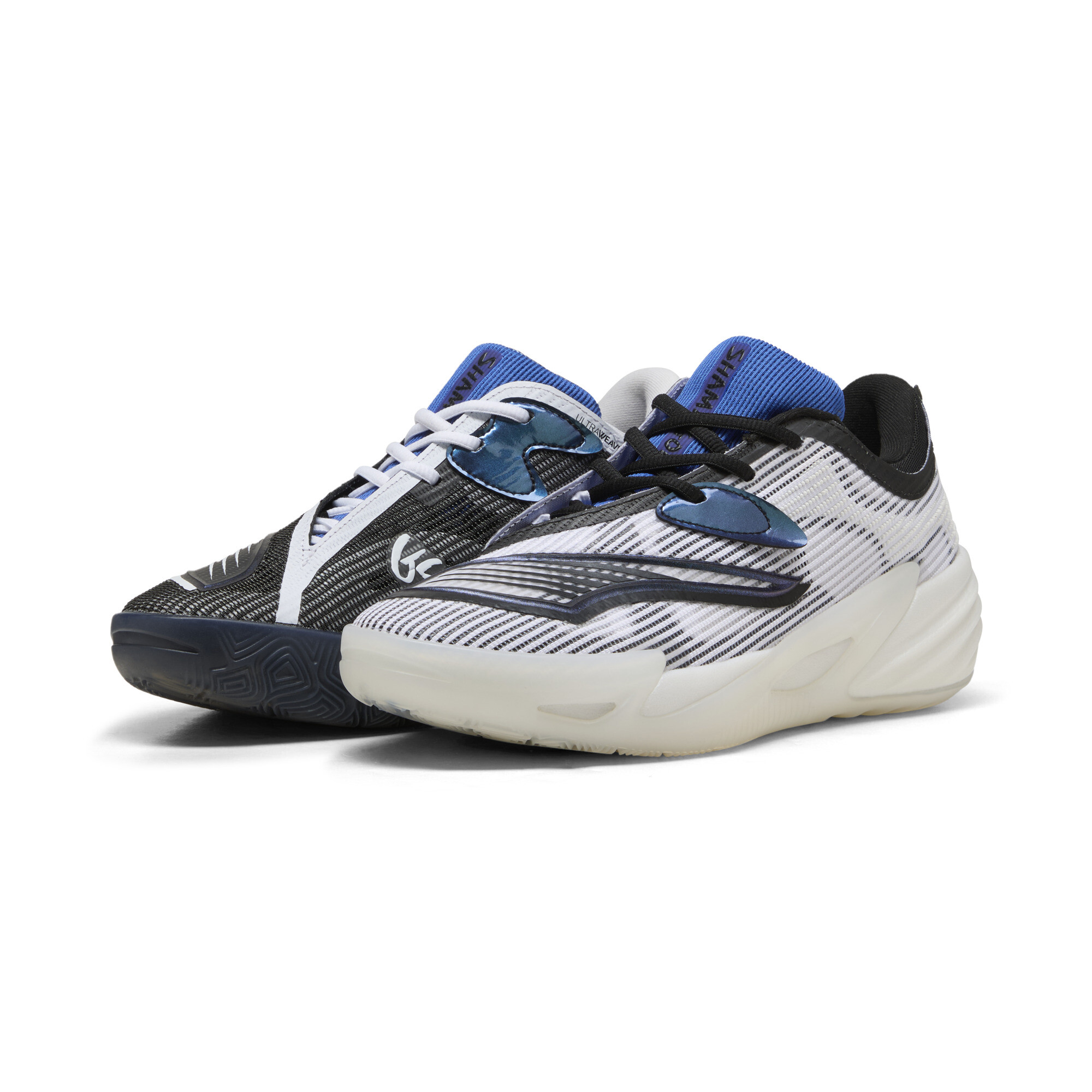 PUMA All-Pro NITROâ¢ 2 Shammgod basketbalschoenen uniseks, Zwart/Wit, Maat 42,5 thumbnail 7