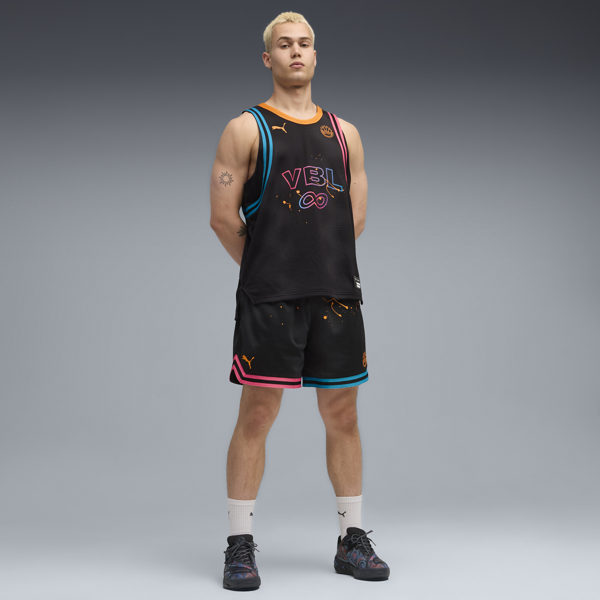 PUMA All-Pro NITROâ¢ 2 uniseks basketbalschoenen, Blauw/Zwart, Maat 44 thumbnail 8