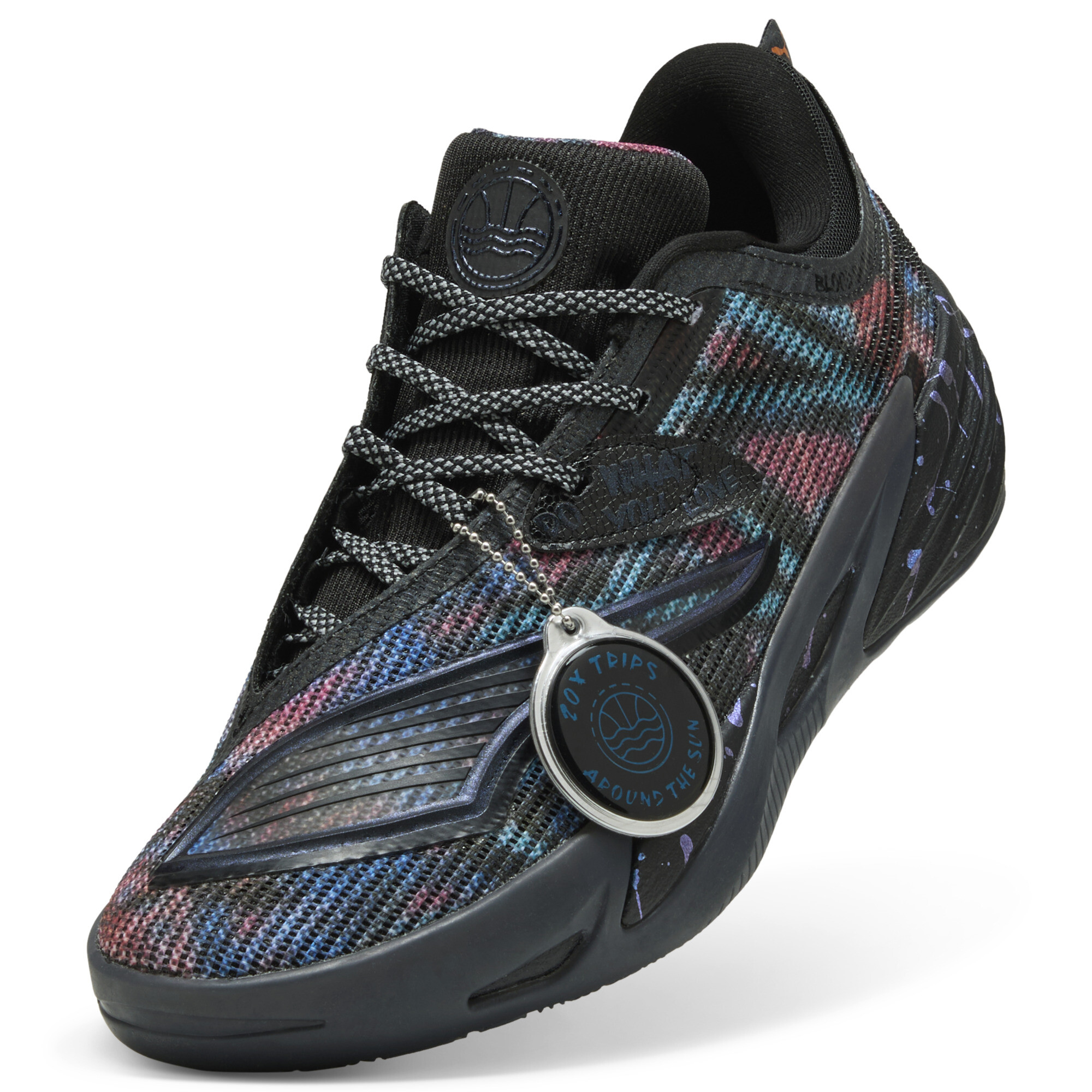 PUMA All-Pro NITROâ¢ 2 uniseks basketbalschoenen, Blauw/Zwart, Maat 44 thumbnail 3