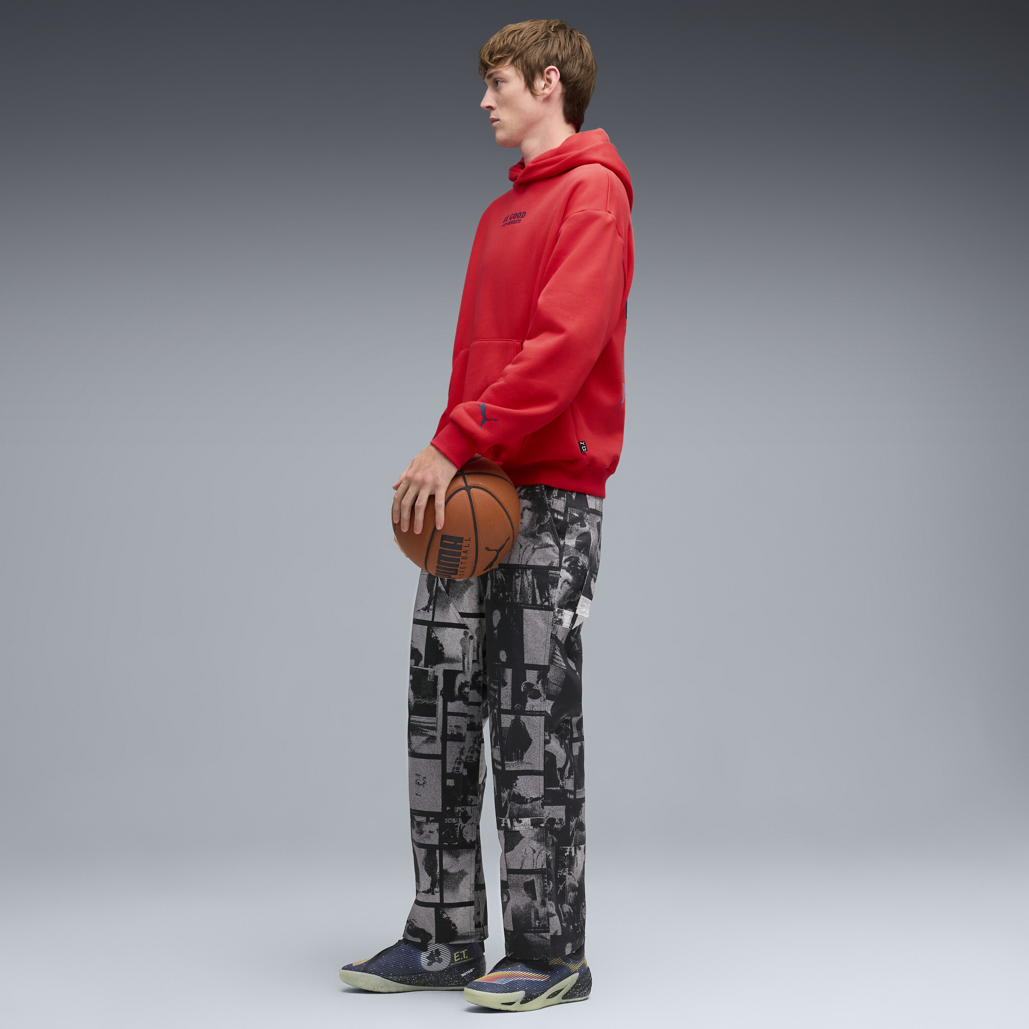 PUMA All-Pro NITROâ¢ 2 E.T. uniseks basketbalschoenen, Blauw/Zwart, Maat 45 thumbnail 9