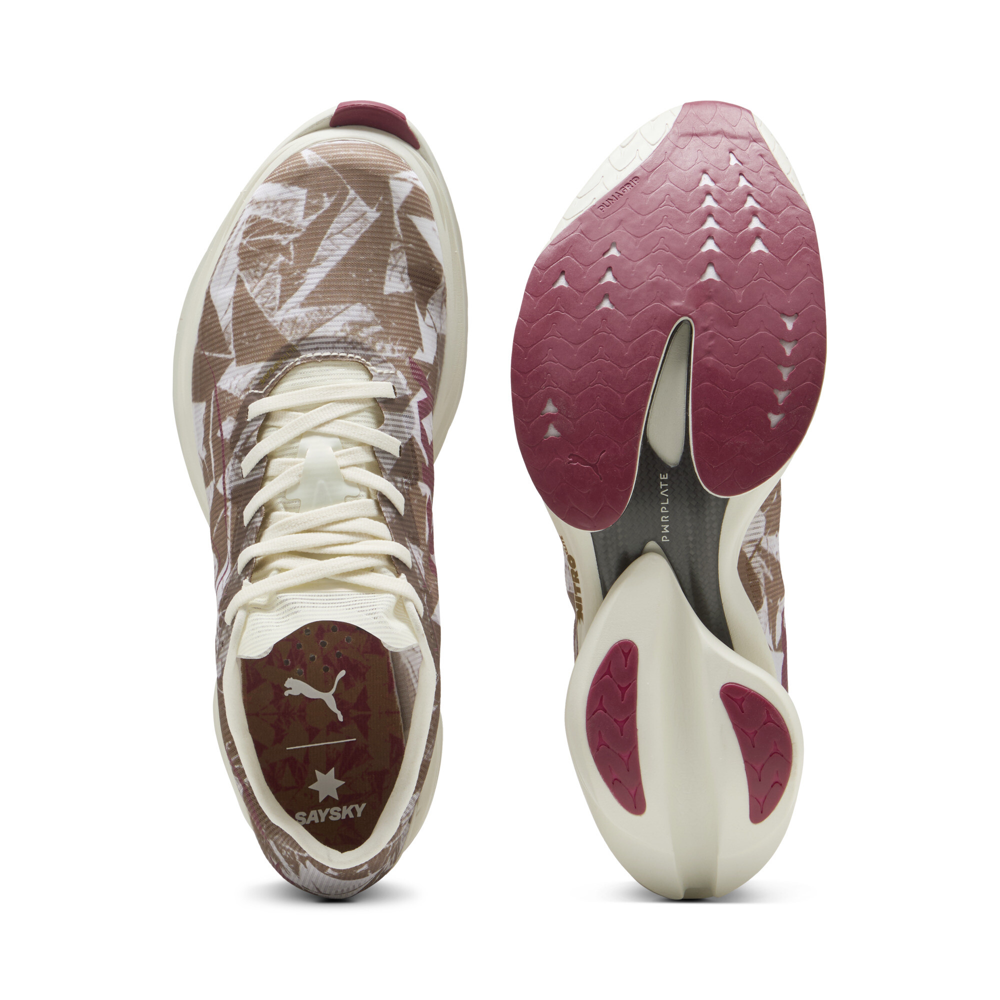 PUMA x SAYSKY Fast-R3 hardloopschoenen voor Heren, Rood/Wit, Maat 40 thumbnail 5