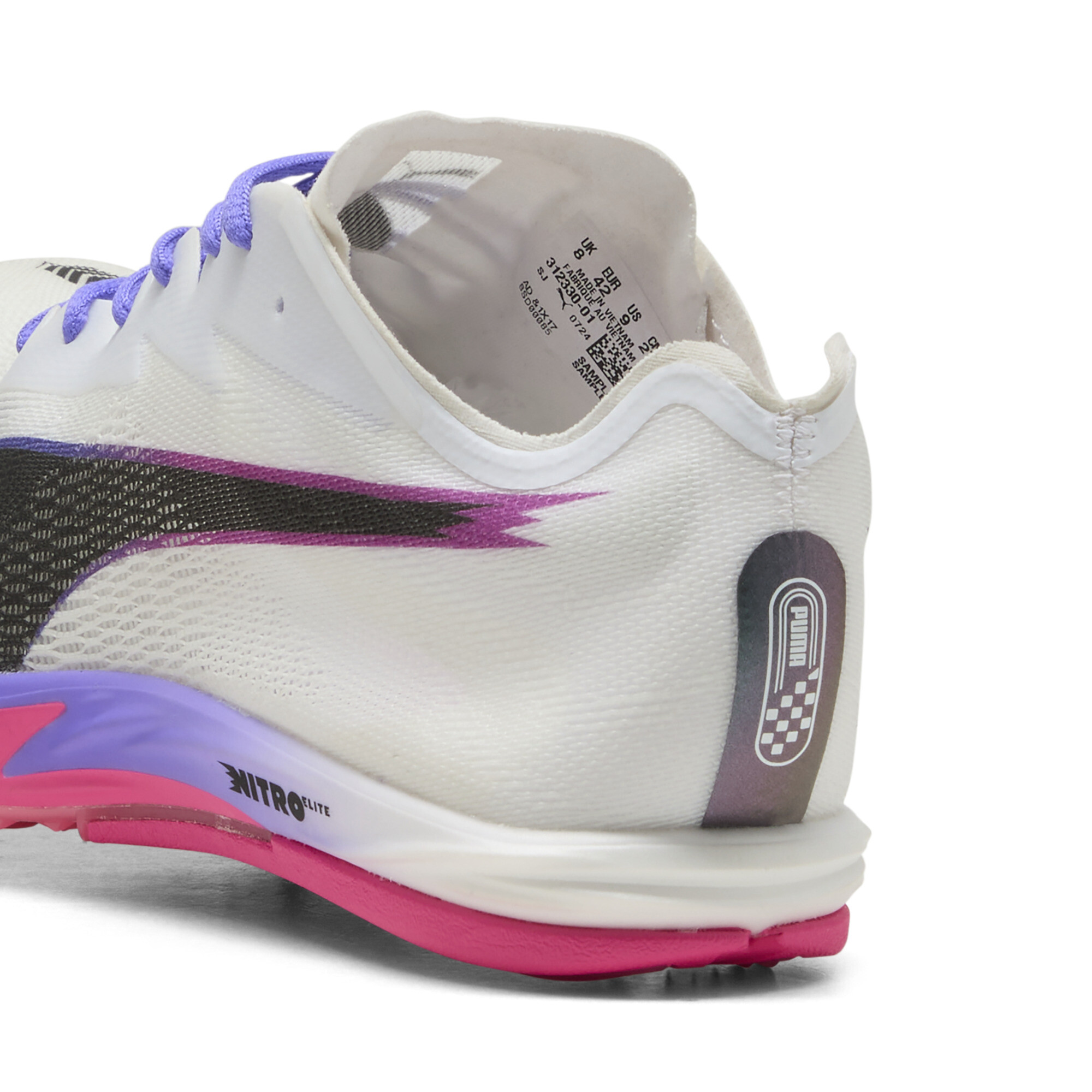 PUMA Long Distance NITROâ¢ Elite 3 DIGITOKYO uniseks atletiekschoenen, Roze/Zwart/Wit, Maat 43 thumbnail 5