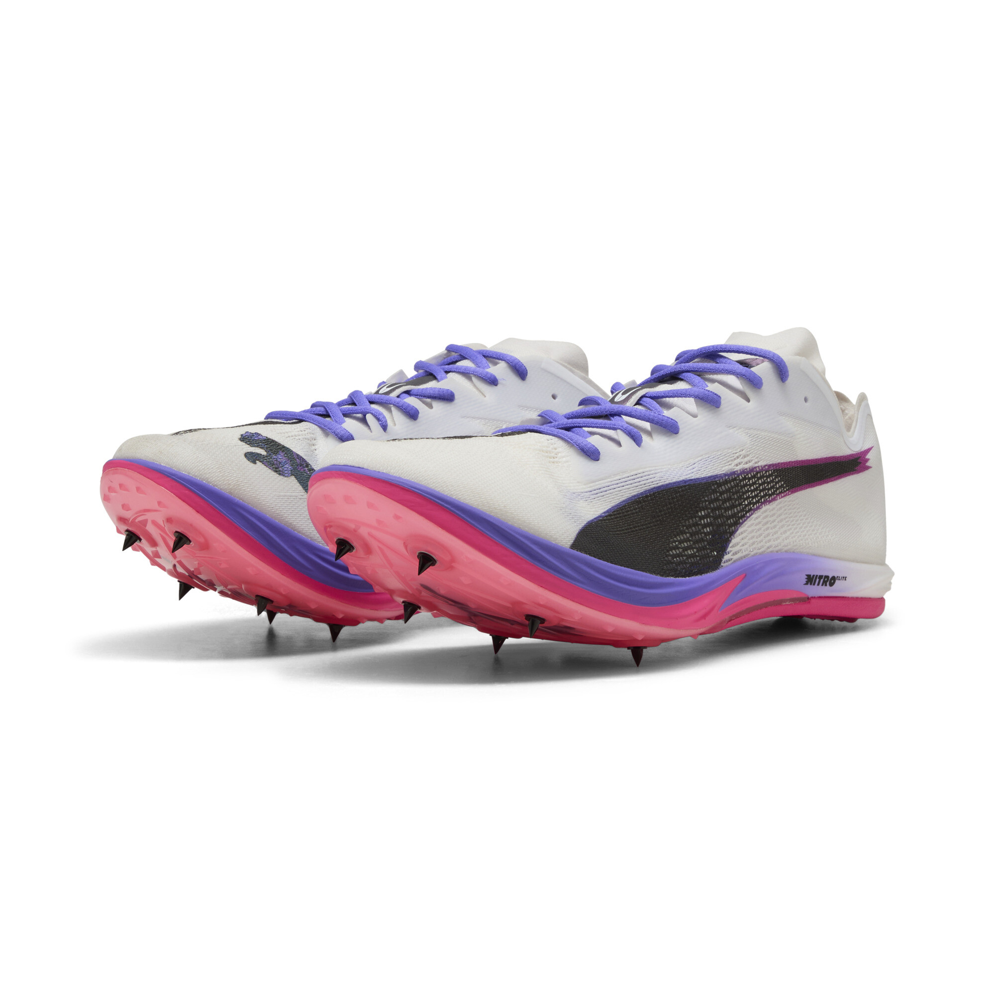 PUMA Long Distance NITROâ¢ Elite 3 DIGITOKYO uniseks atletiekschoenen, Roze/Zwart/Wit, Maat 43 thumbnail 6