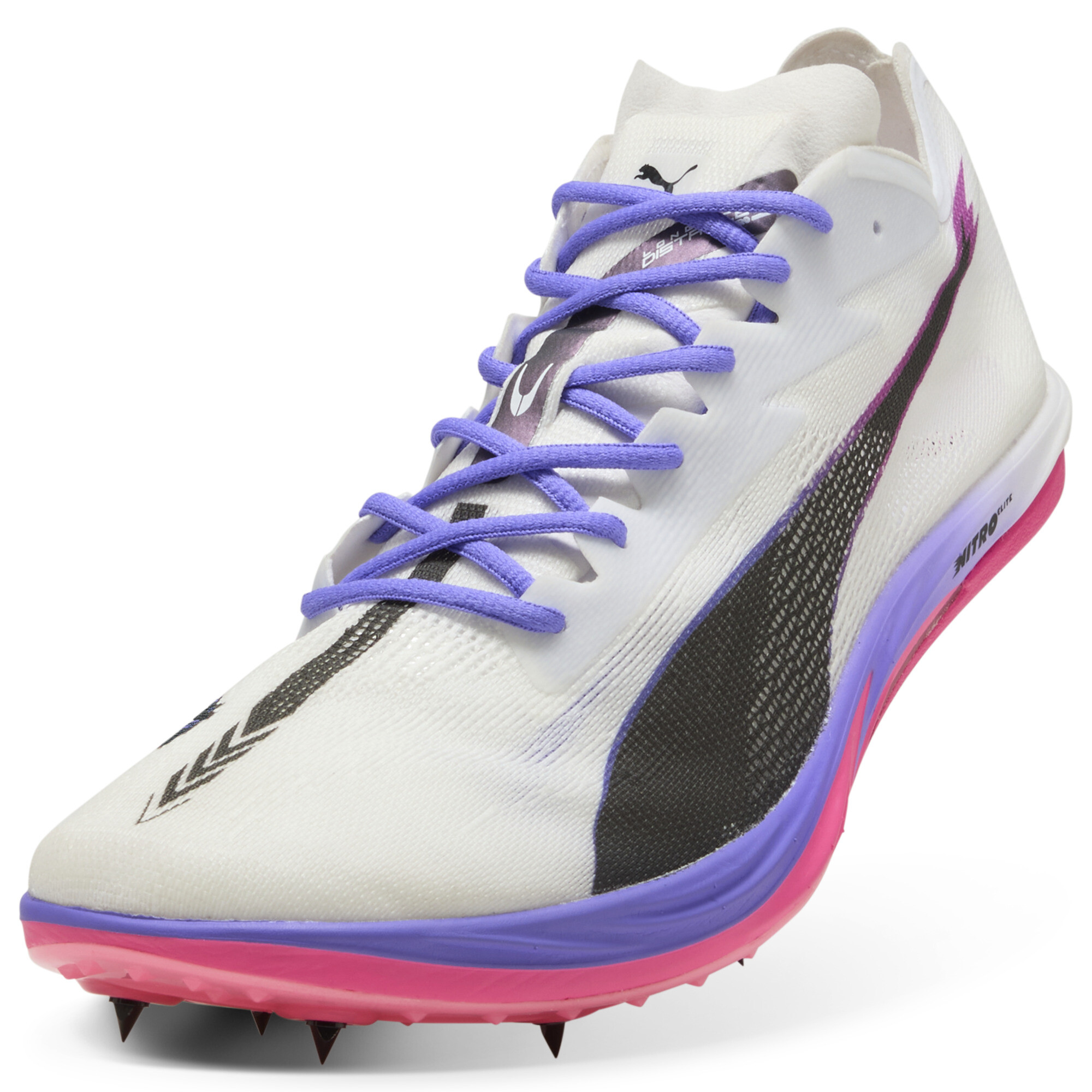 PUMA Long Distance NITROâ¢ Elite 3 DIGITOKYO uniseks atletiekschoenen, Roze/Zwart/Wit, Maat 43 thumbnail 2