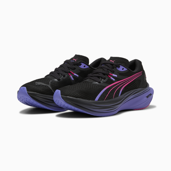 Deviate NITRO™ DIGITOKYO Running Shoes Women, PUMA Black-Fluro Pink Pes, large-ZAF