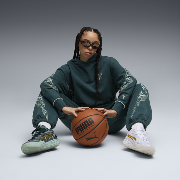Stewie 4 Harry Potter™ Basketball Shoes Women, PUMA White-Green Terrain, large-MEX