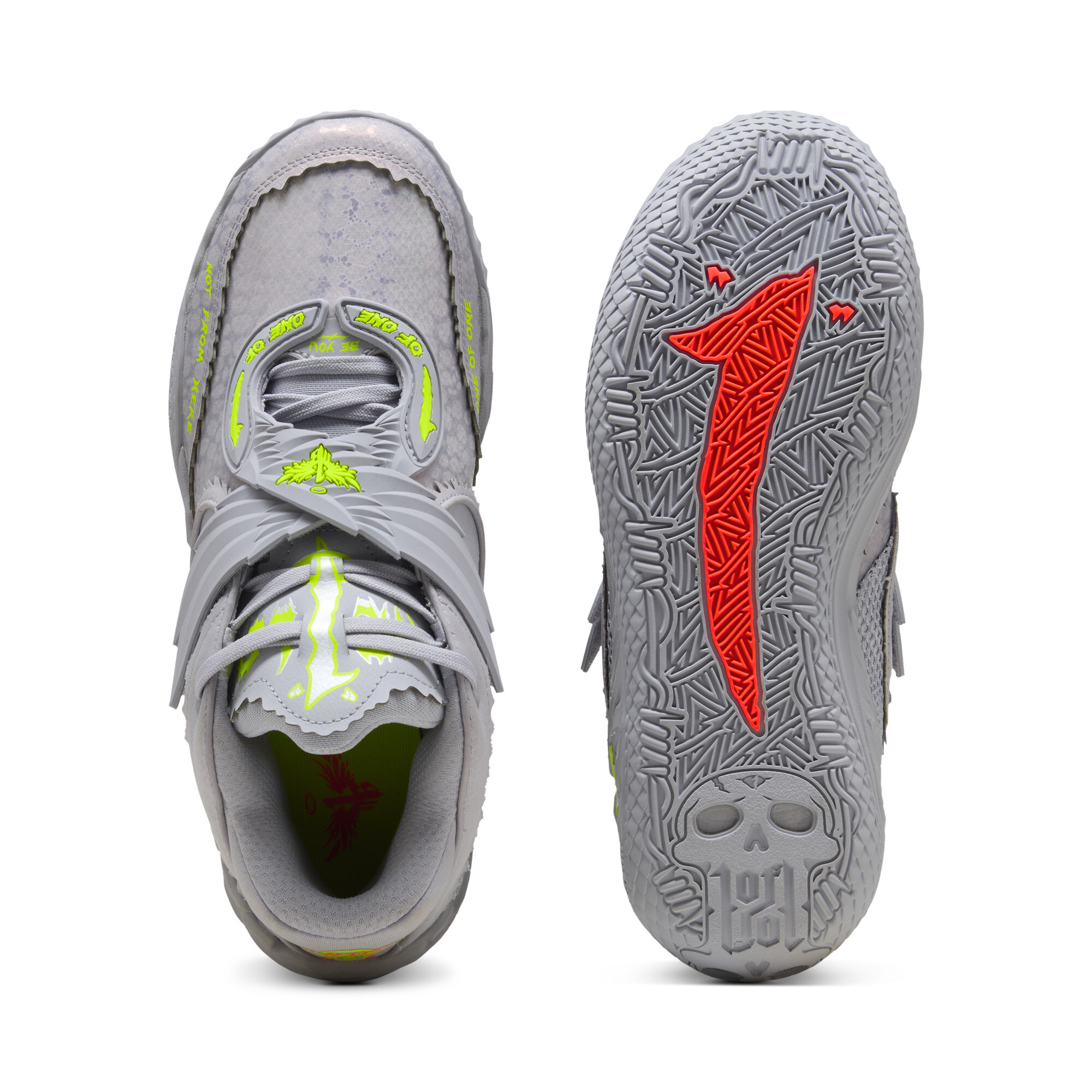 PUMA MB.05 Metallic uniseks basketbalschoenen, Rood/Geel/Zilver, Maat 48 thumbnail 6