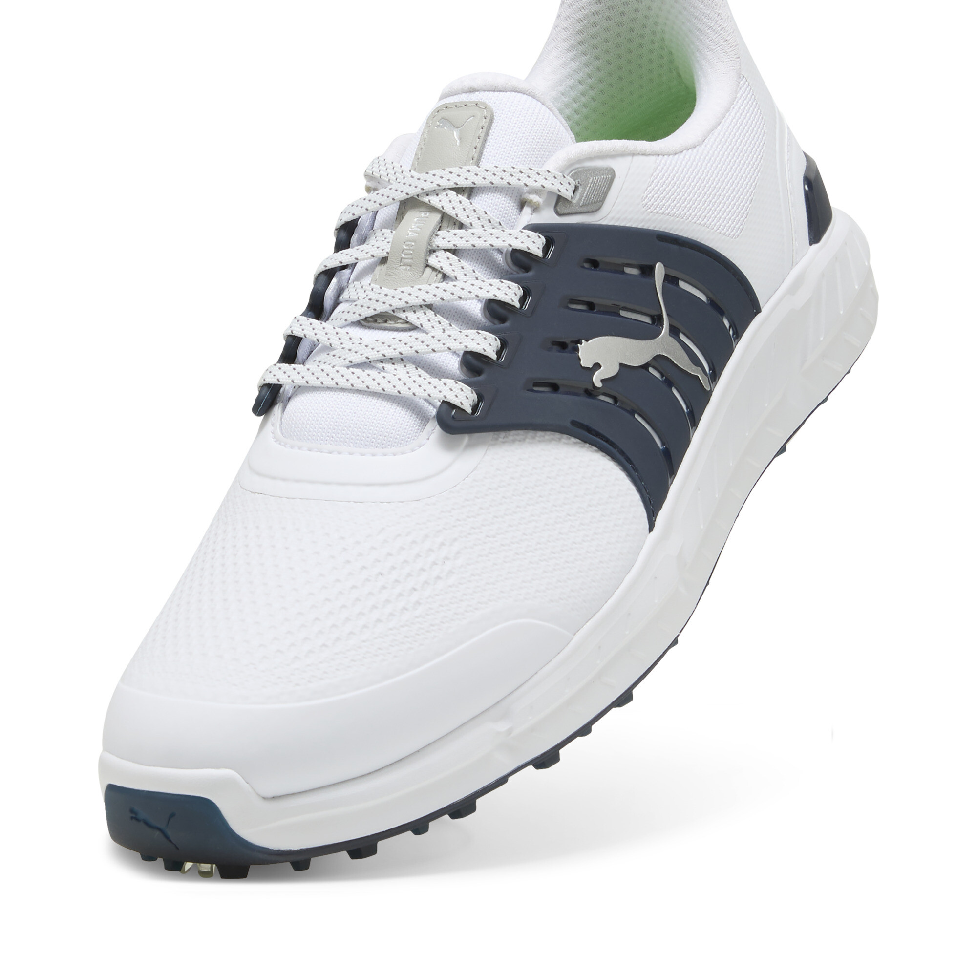 PUMA Ignite Elevate 2 Tour golfschoenen voor Heren, Blauw/Wit/Zilver, Maat 44,5 thumbnail 2