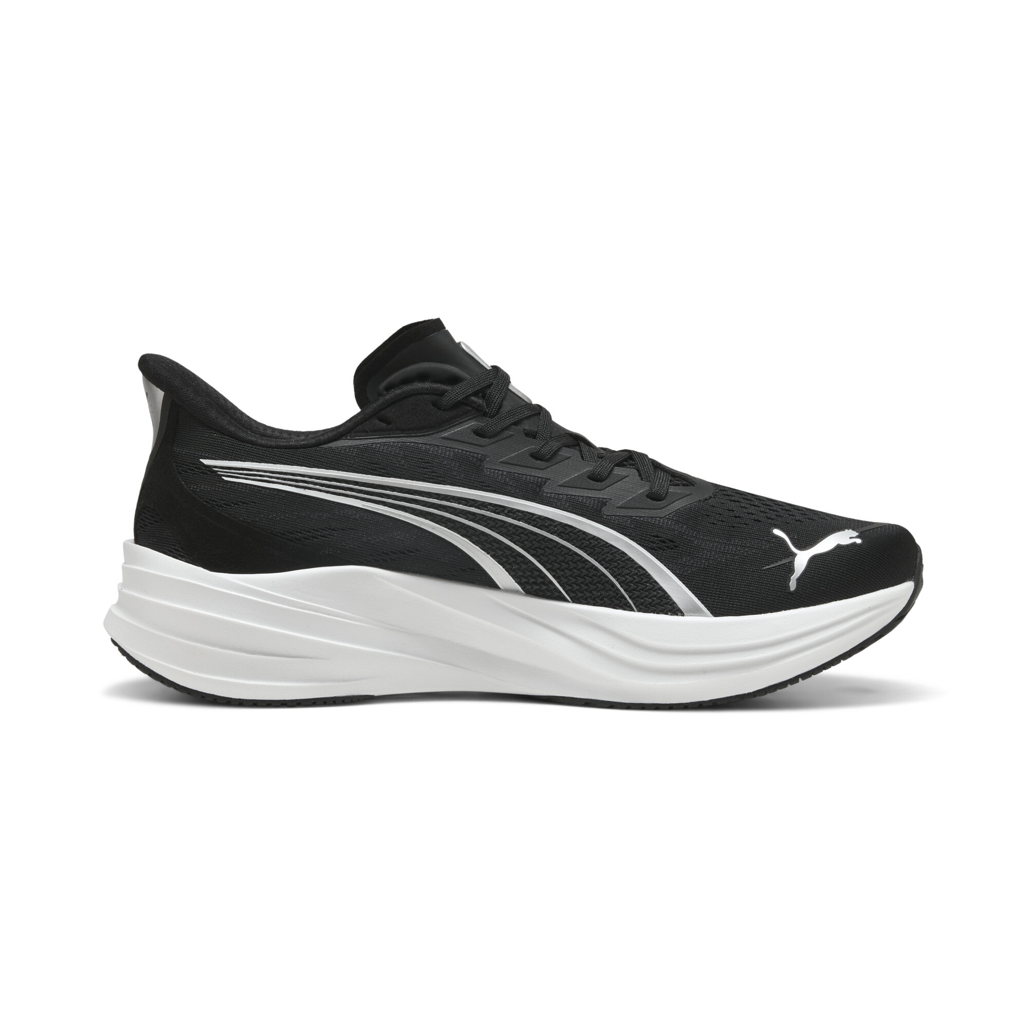 PUMA Darter Pro 2 uniseks hardloopschoenen, Zwart/Wit/Zilver, Maat 46 thumbnail 3