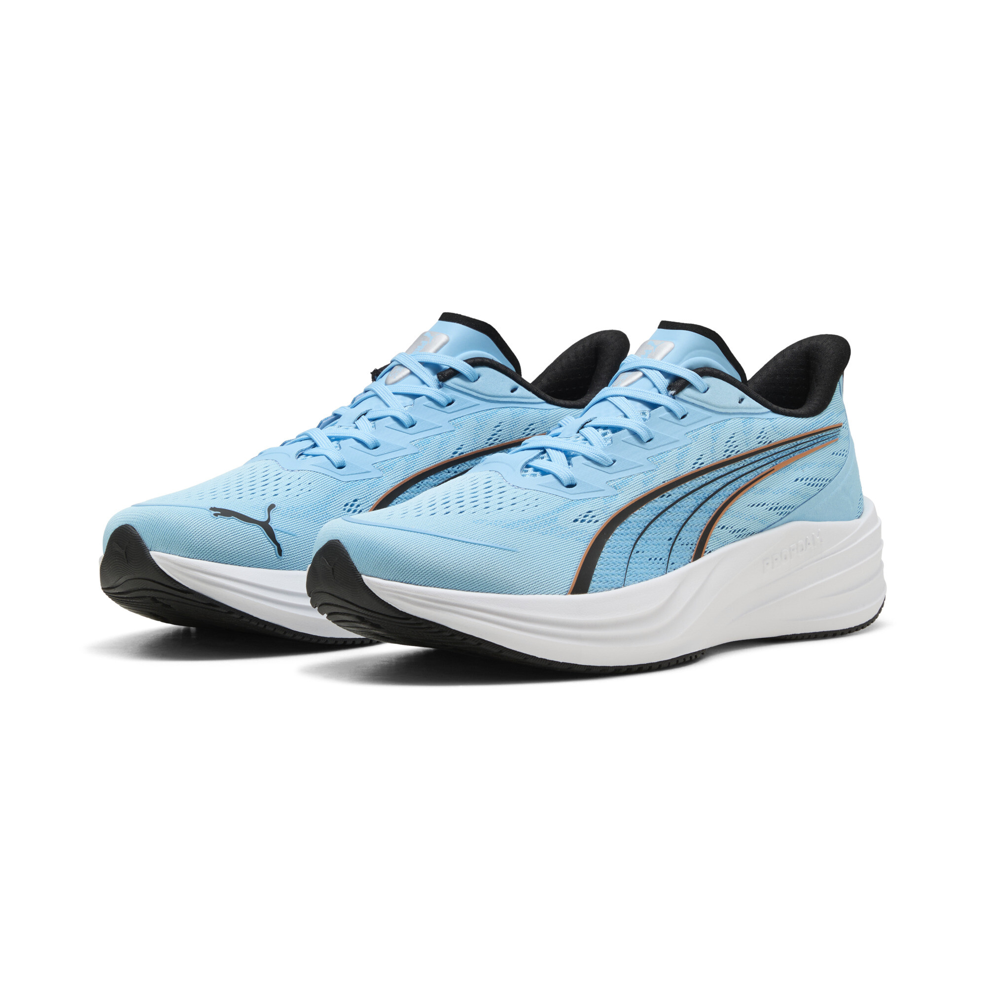 PUMA Darter Pro 2 uniseks hardloopschoenen, Blauw/Wit/Zilver, Maat 36 thumbnail 6