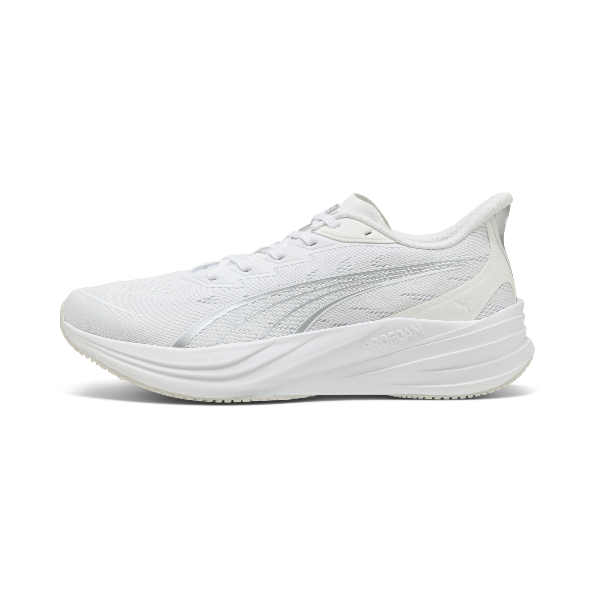 PUMA Darter Pro 2 uniseks hardloopschoenen, Grijs/Wit, Maat 40