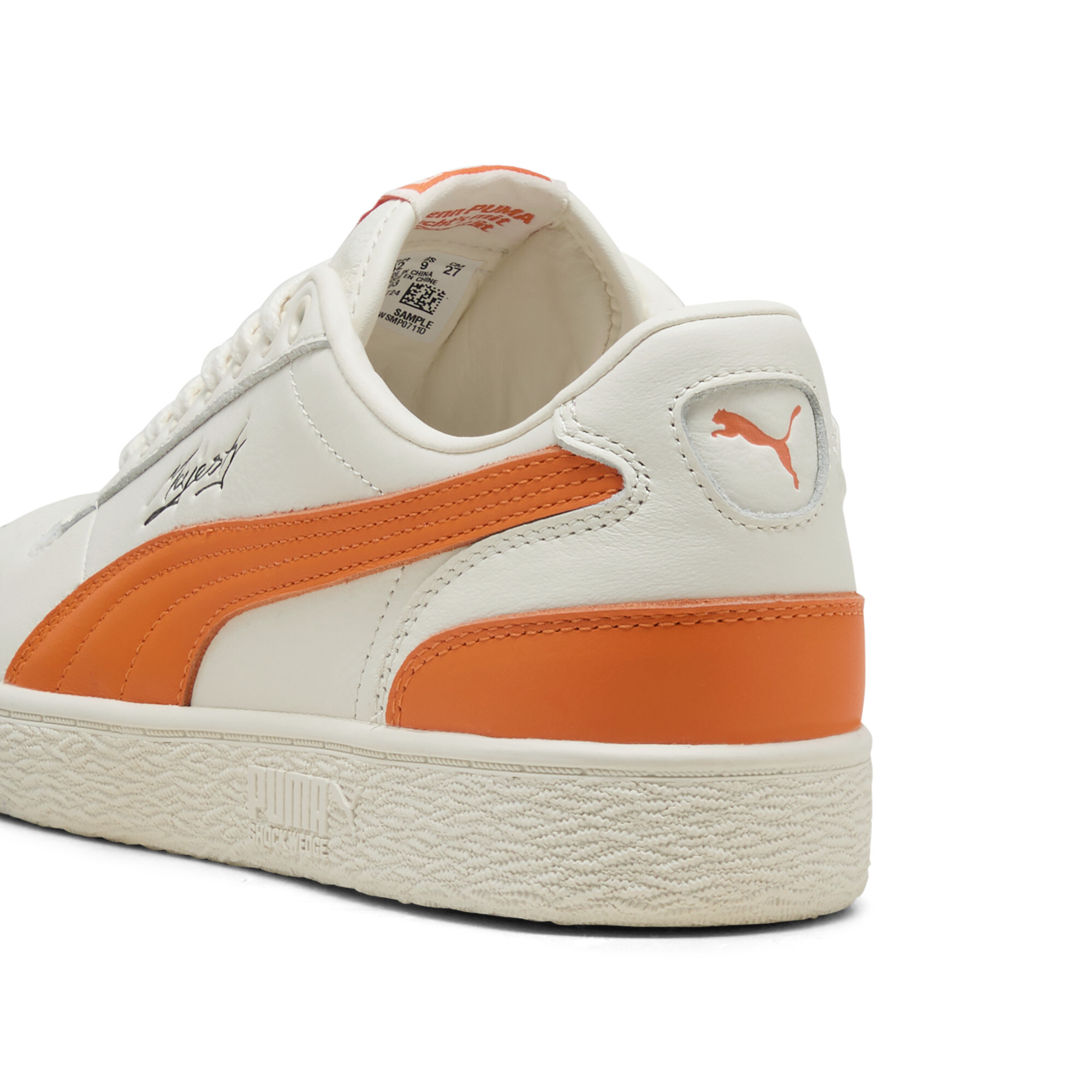 PUMA Majesty uniseks sneakers, Wit/Oranje, Maat 53,5 thumbnail 5