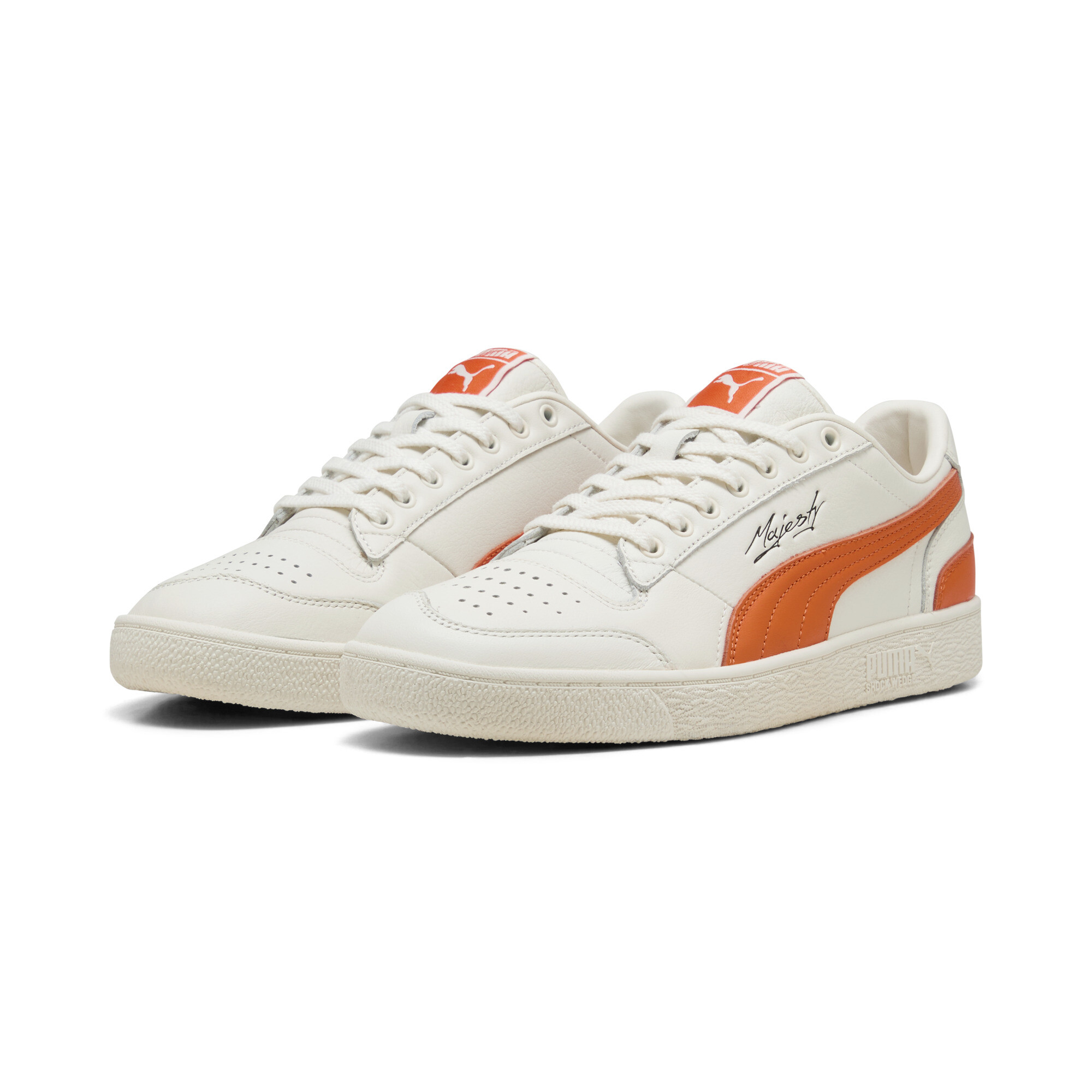 PUMA Majesty uniseks sneakers, Wit/Oranje, Maat 53,5 thumbnail 6