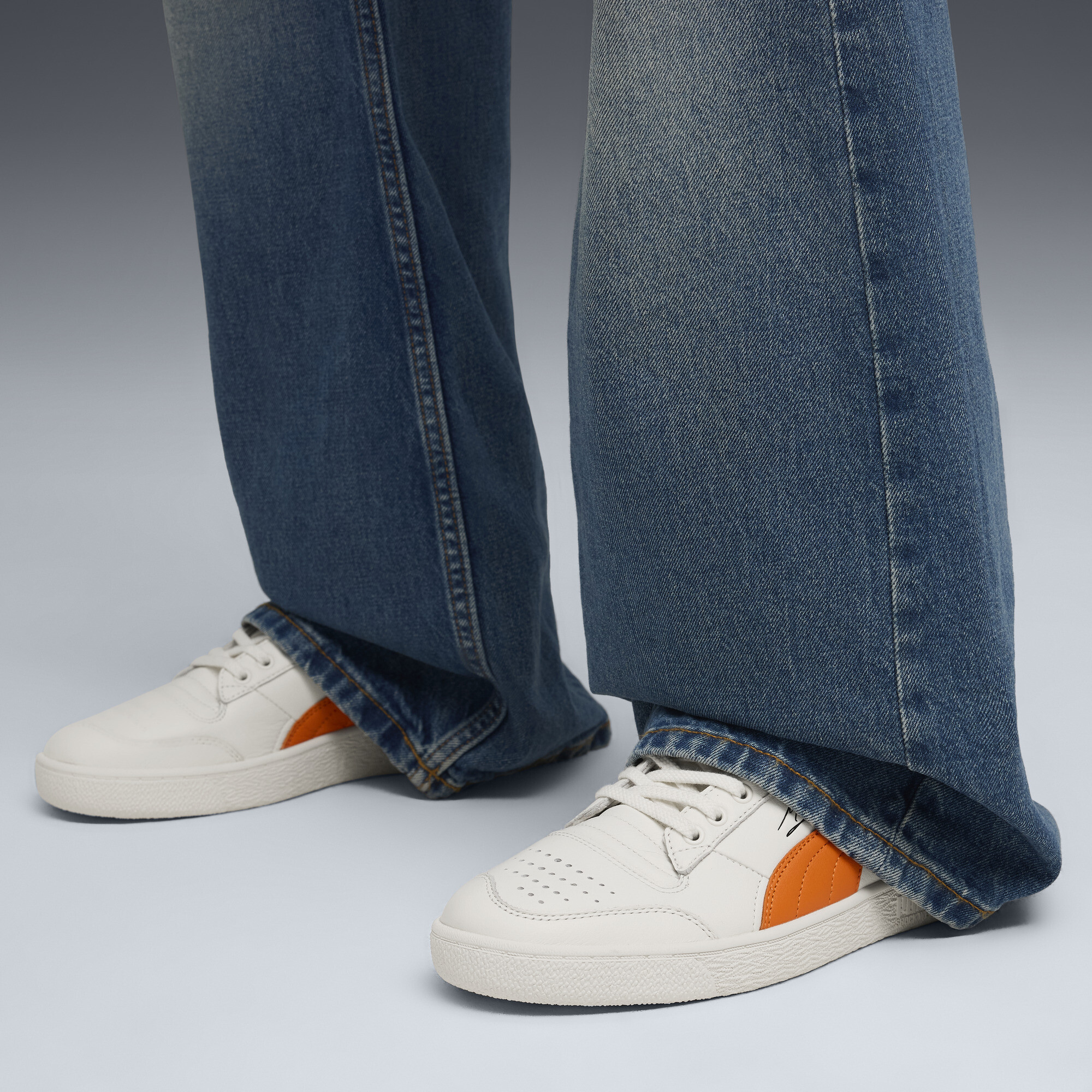 PUMA Majesty uniseks sneakers, Wit/Oranje, Maat 53,5 thumbnail 8