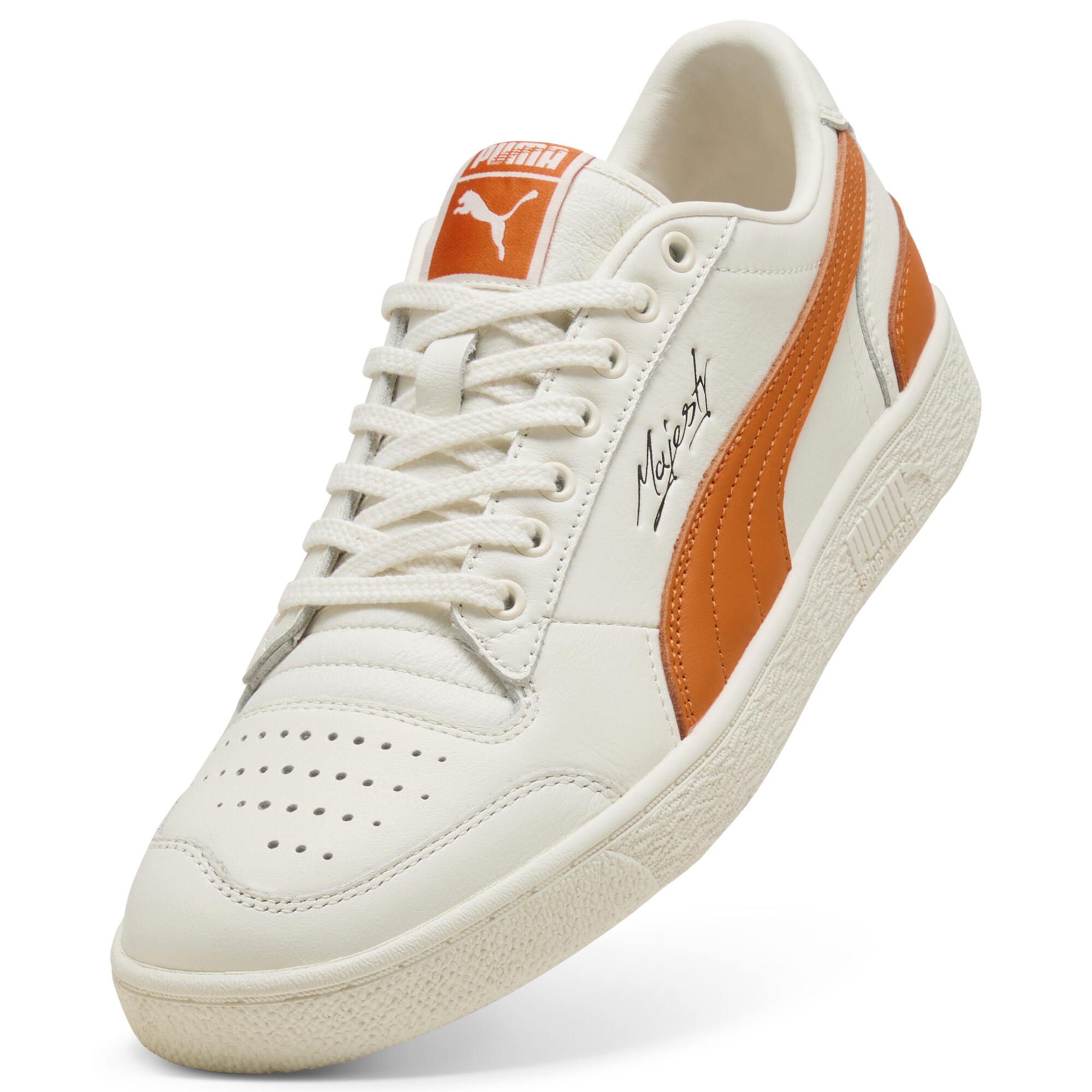 PUMA Majesty uniseks sneakers, Wit/Oranje, Maat 53,5 thumbnail 2