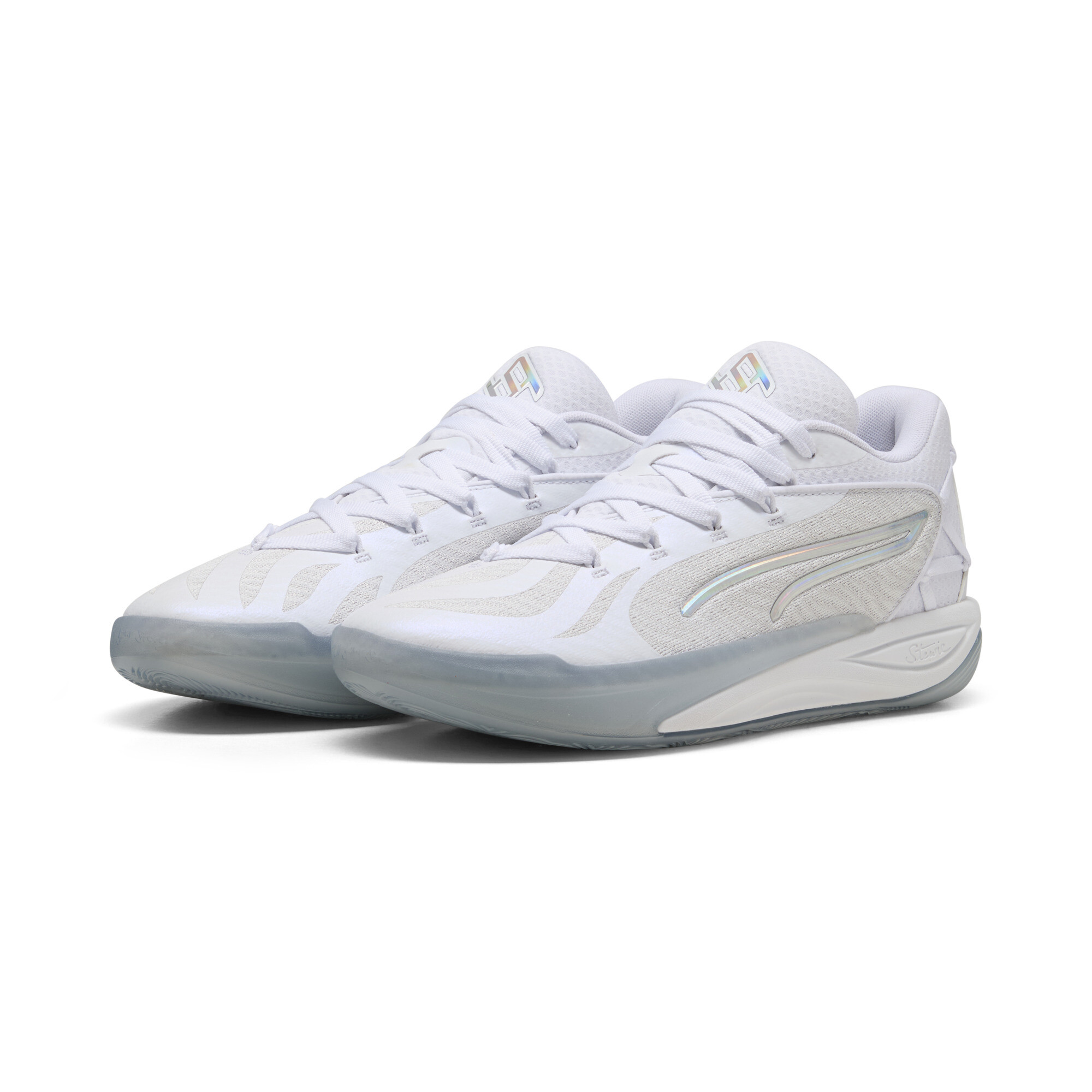 PUMA Stewie 4 basketbalschoenen voor Dames, Wit, Maat 42,5 thumbnail 7