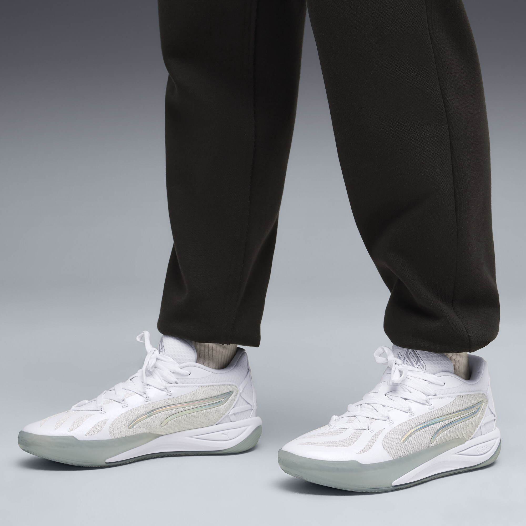 PUMA Stewie 4 basketbalschoenen voor Dames, Wit, Maat 42,5 thumbnail 9