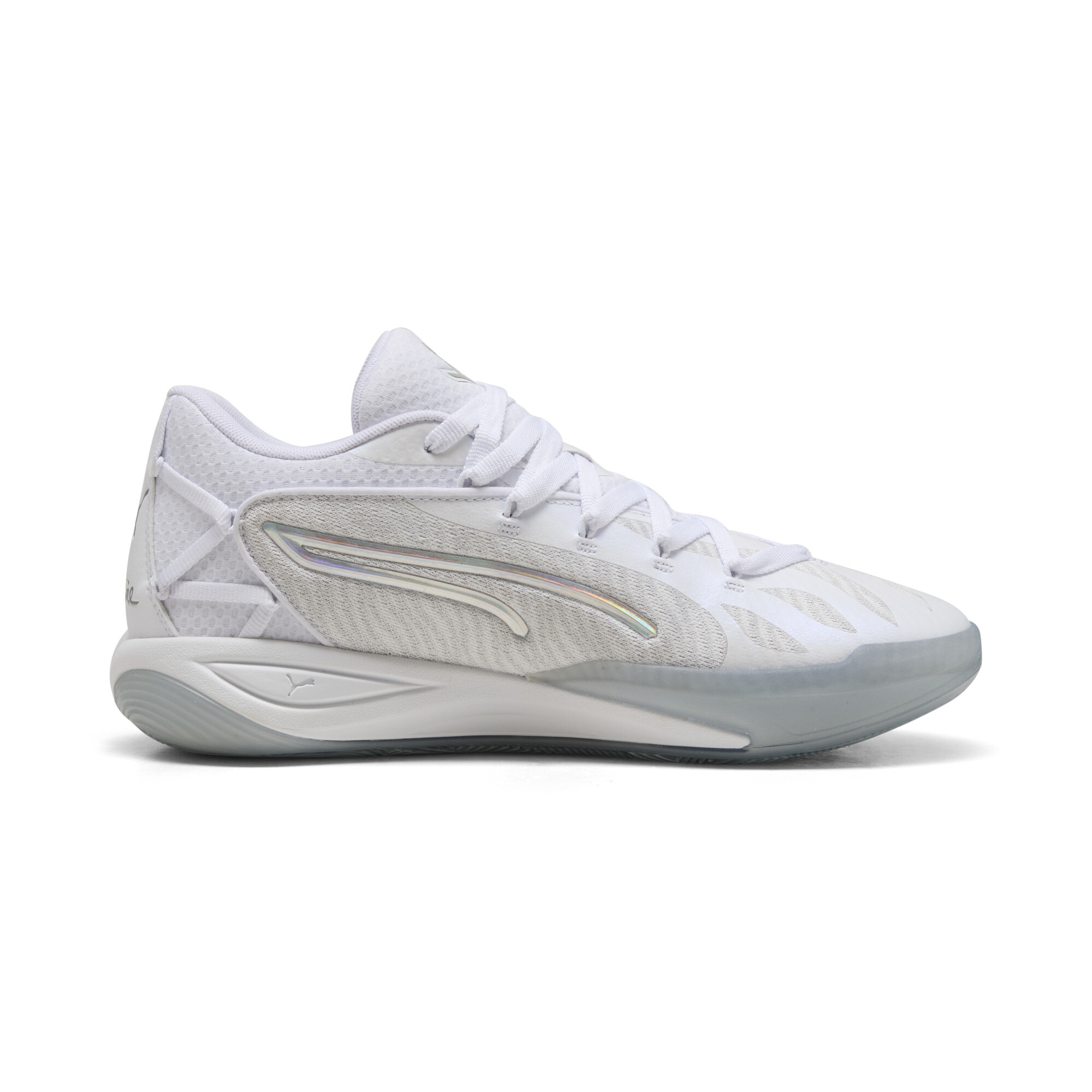 PUMA Stewie 4 basketbalschoenen voor Dames, Wit, Maat 42,5 thumbnail 4