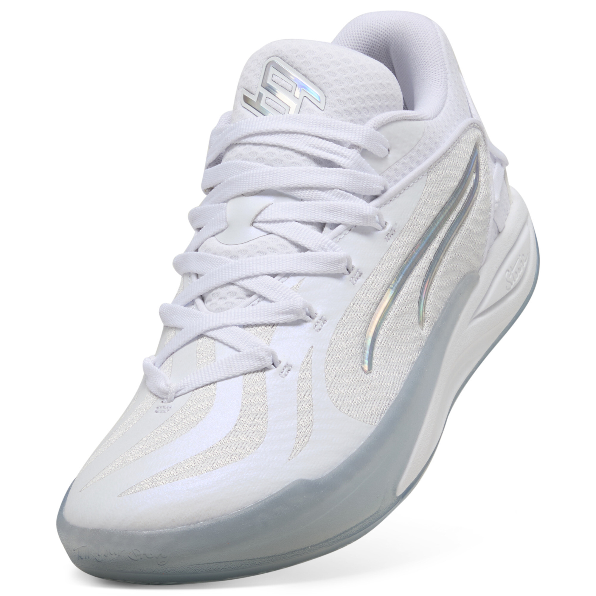 PUMA Stewie 4 basketbalschoenen voor Dames, Wit, Maat 42,5 thumbnail 3