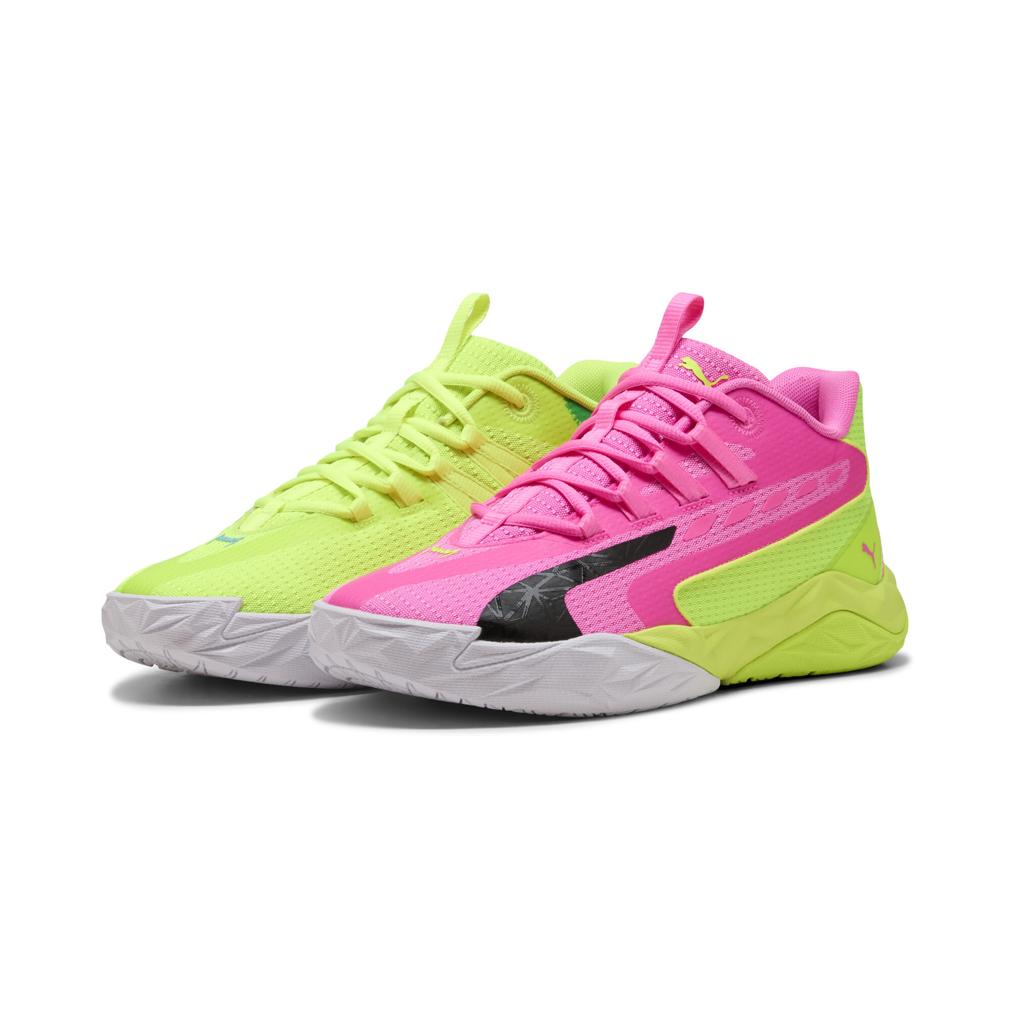 PUMA Dagger 2 middelhoge uniseks basketbalschoenen, Groen/Zwart, Maat 47