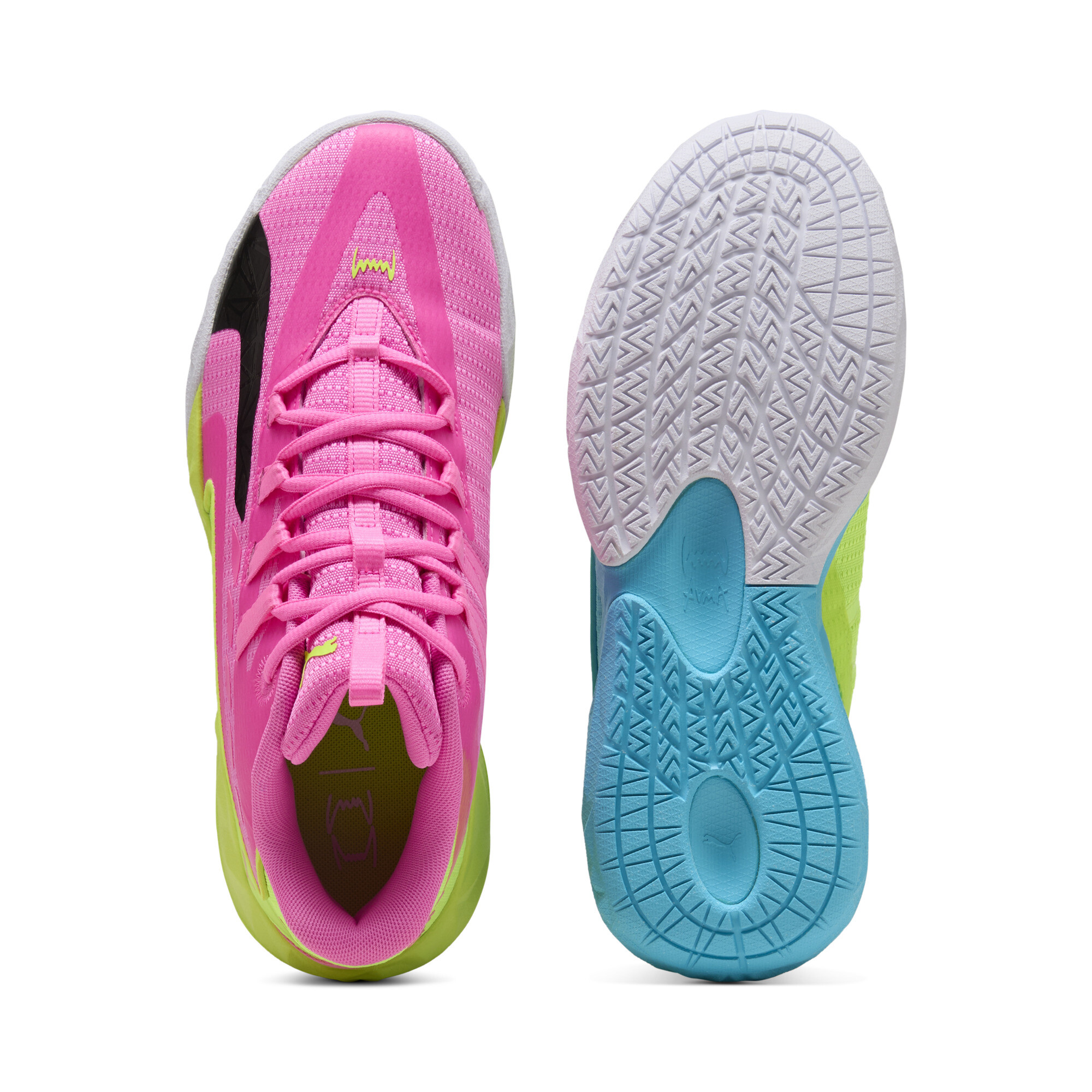 PUMA Dagger 2 middelhoge uniseks basketbalschoenen, Groen/Zwart, Maat 47 thumbnail 5