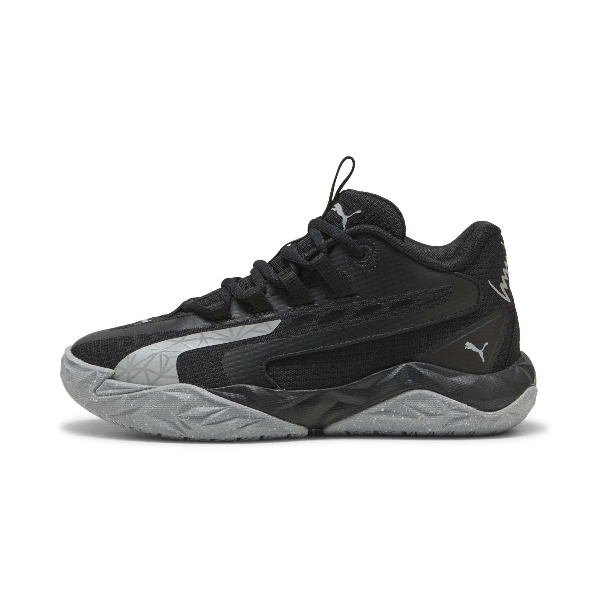 PUMA Dagger 2 Mid Big Kids' Basketball Shoes in Black, Size 6