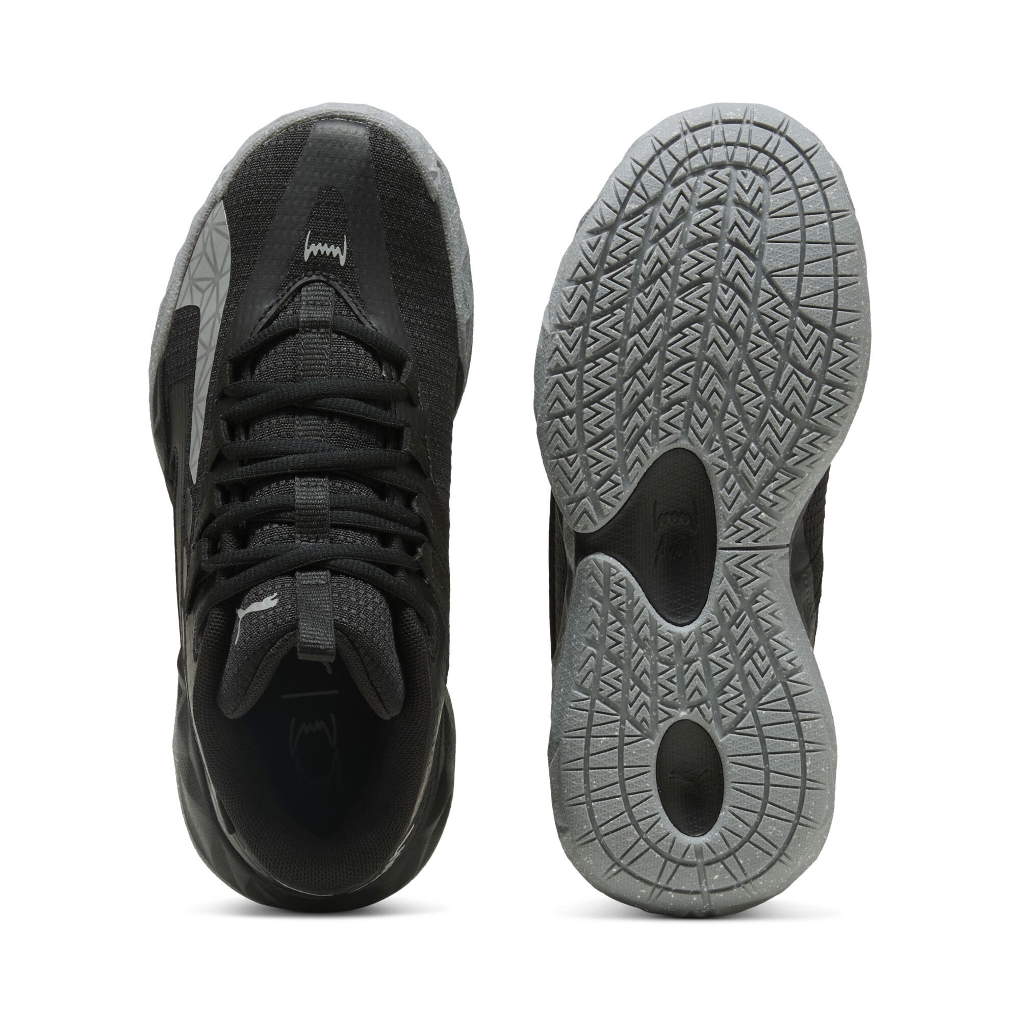 PUMA Dagger 2 middelhoge basketbalschoenen, Zwart/Grijs, Maat 37,5 thumbnail 4