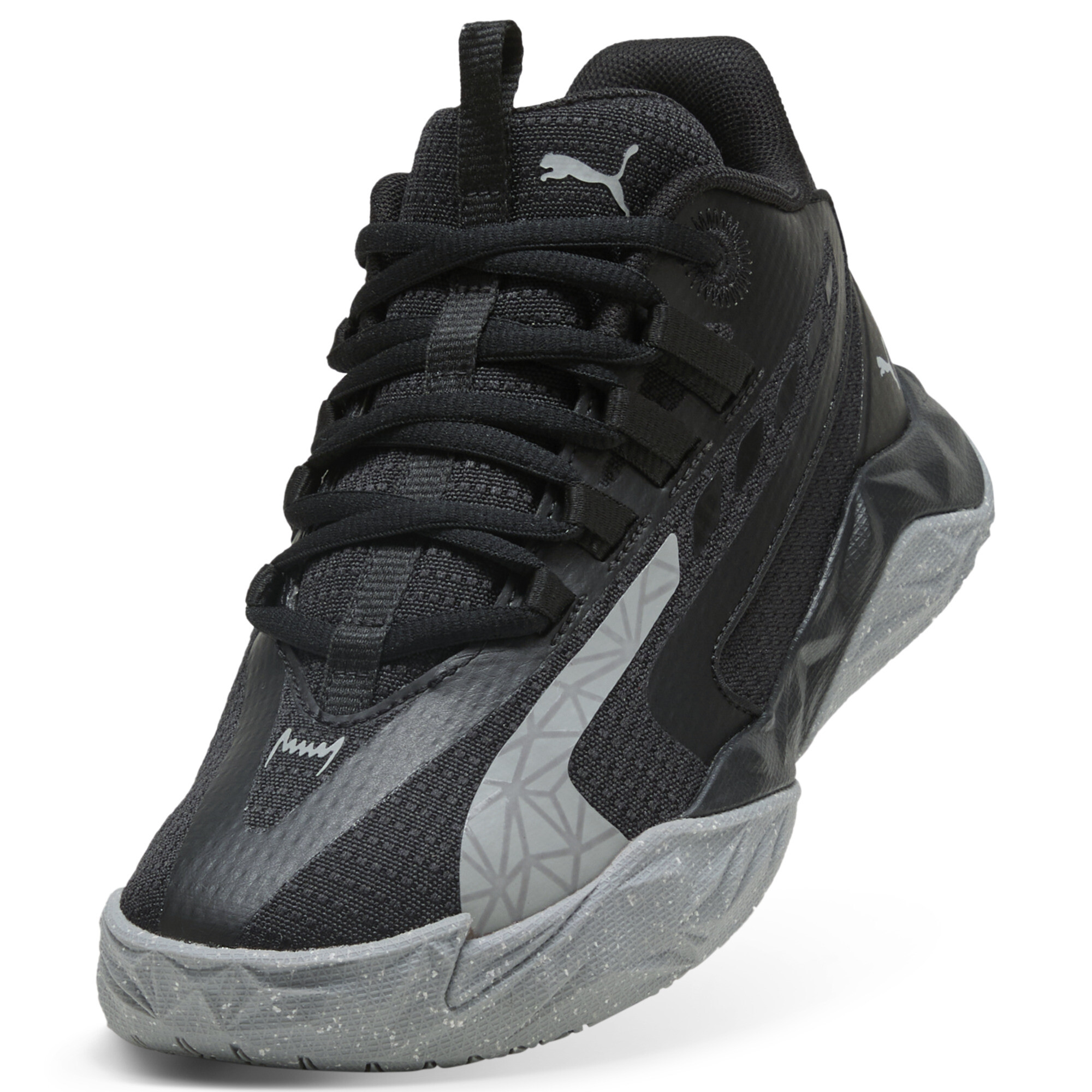 PUMA Dagger 2 middelhoge basketbalschoenen, Zwart/Grijs, Maat 37,5 thumbnail 2