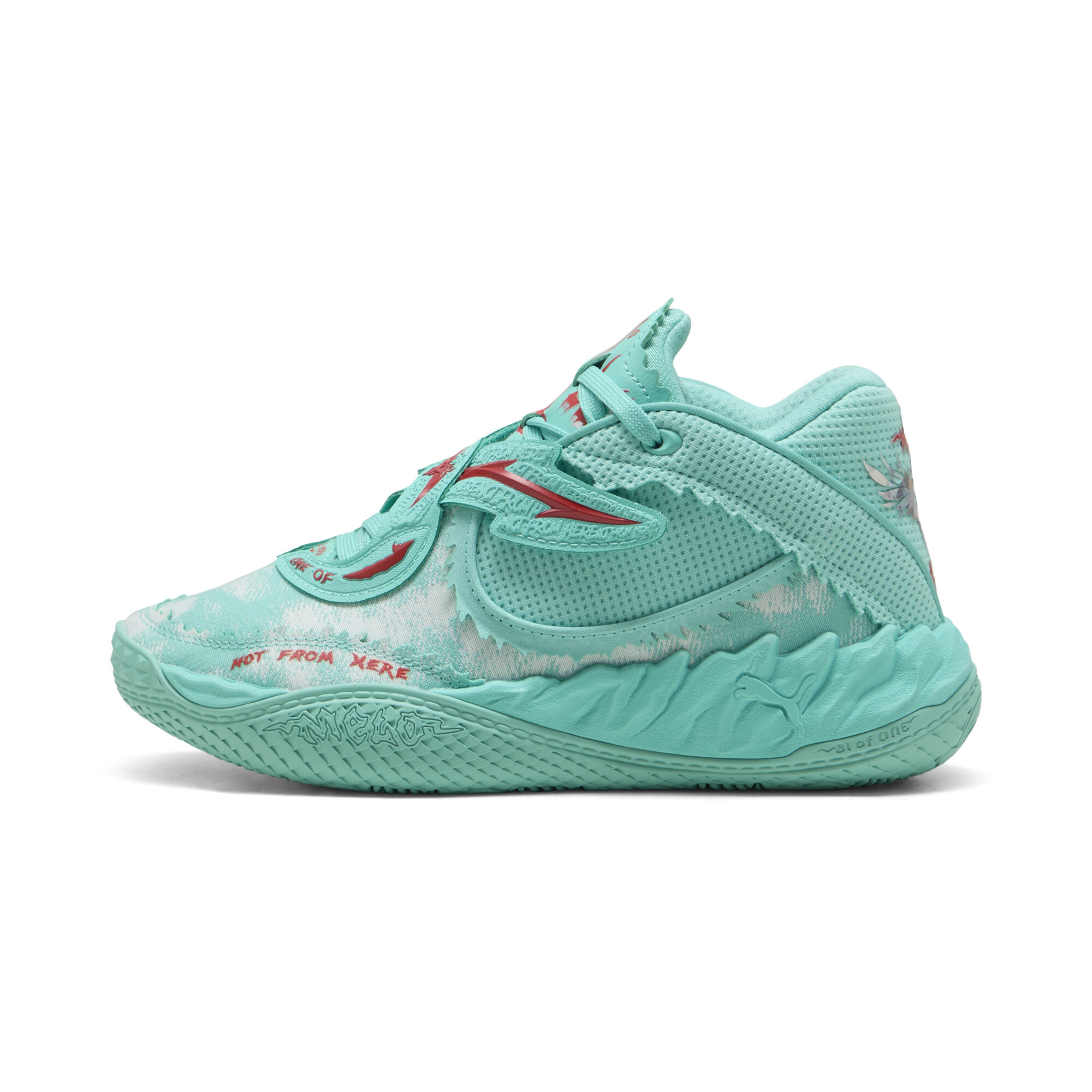 Boys Lamelo Ball PUMA MB.05 Melo World - Boys' Grade School Basketball Shoes - Aquatic Green / For All Time Red Size 6.5