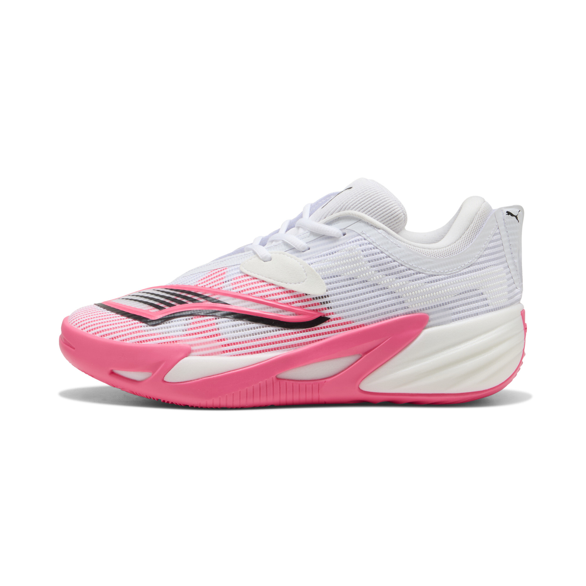 PUMA All-Pro NITRO™ 2 uniseks basketbalschoenen, Roze/Zwart/Wit, Maat 48