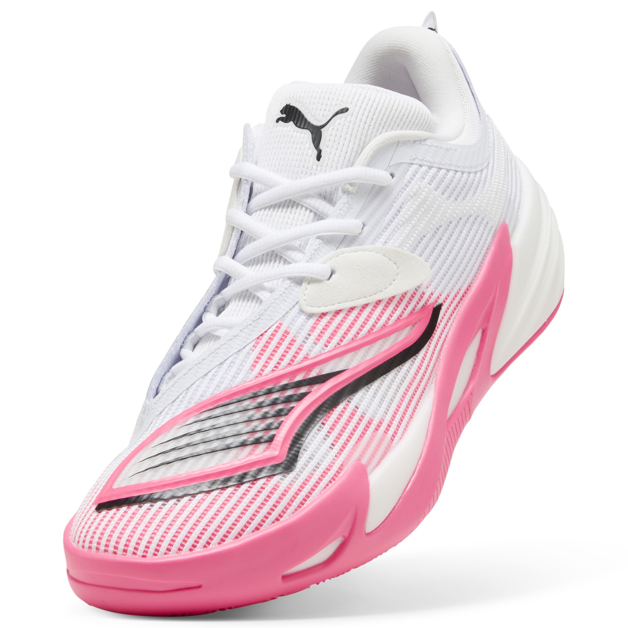PUMA All-Pro NITRO™ 2 uniseks basketbalschoenen, Roze/Zwart/Wit, Maat 48 thumbnail 2