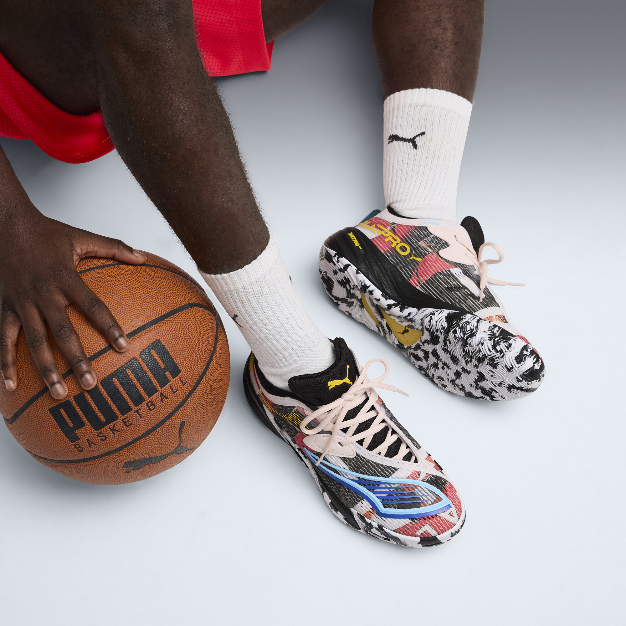 PUMA All-Pro NITRO™ 2 uniseks basketbalschoenen, Zwart, Maat 45 thumbnail 6