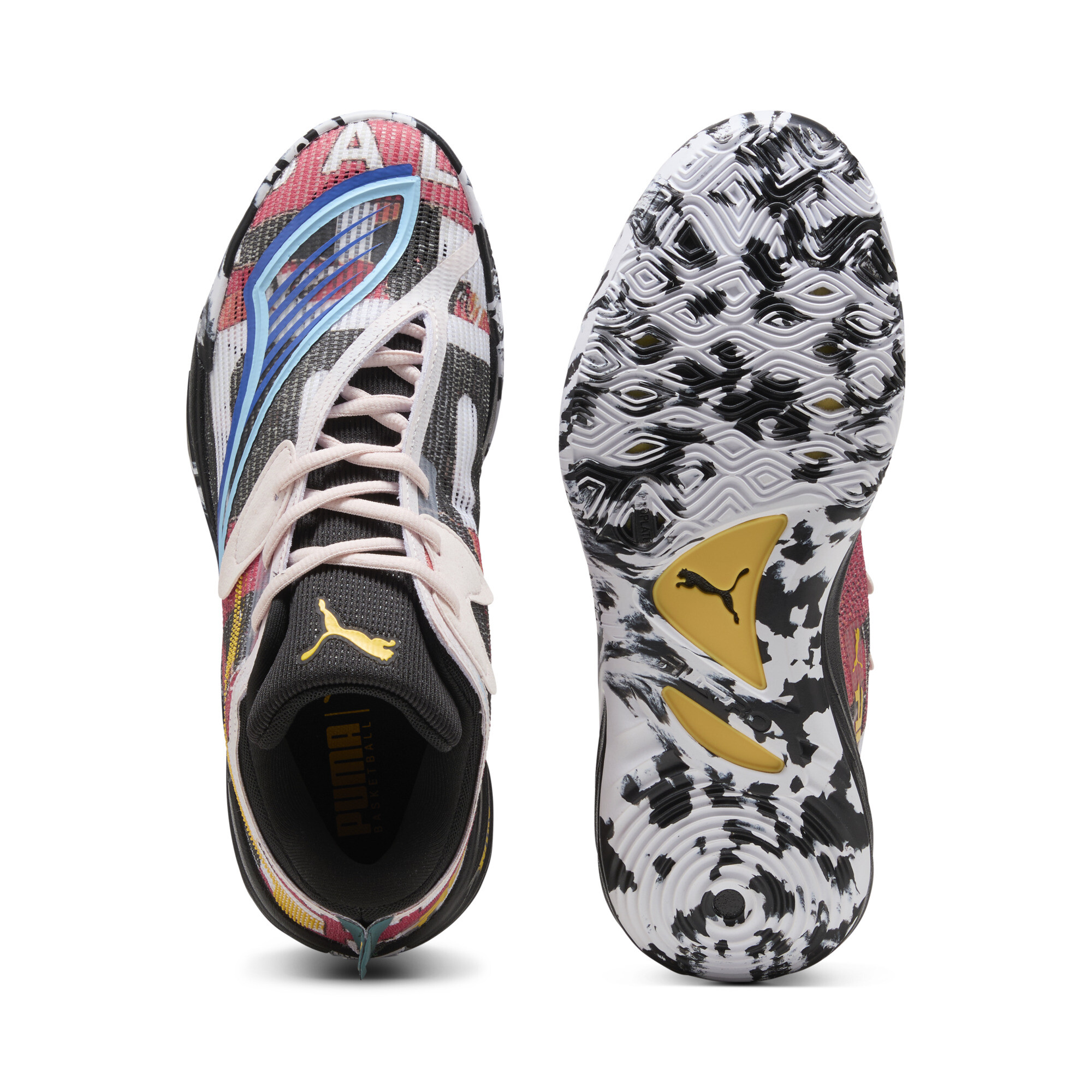 PUMA All-Pro NITRO™ 2 uniseks basketbalschoenen, Zwart, Maat 45 thumbnail 4