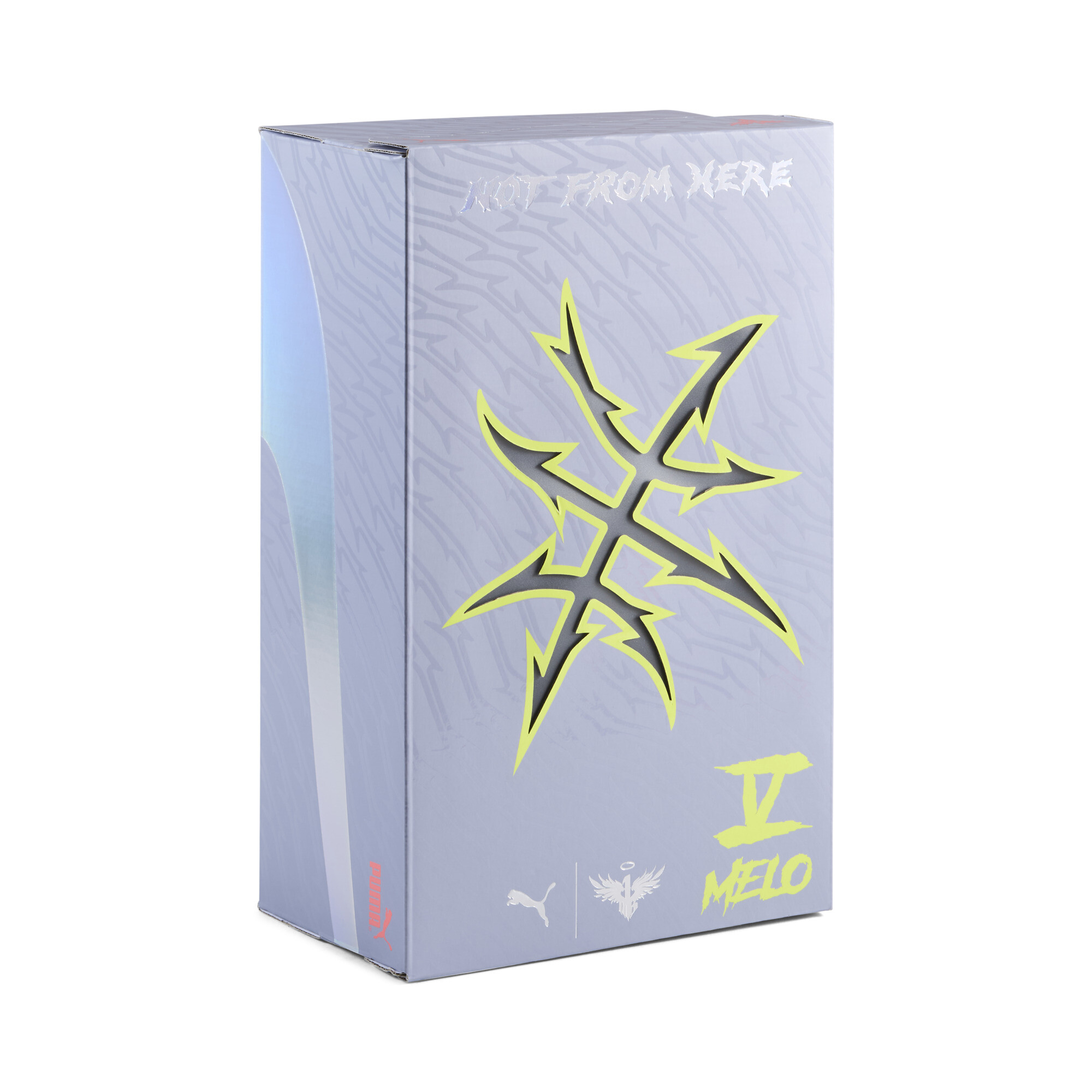 PUMA MB.05 Metallic basketbalschoenen, Rood/Geel/Zilver, Maat 35,5 thumbnail 2