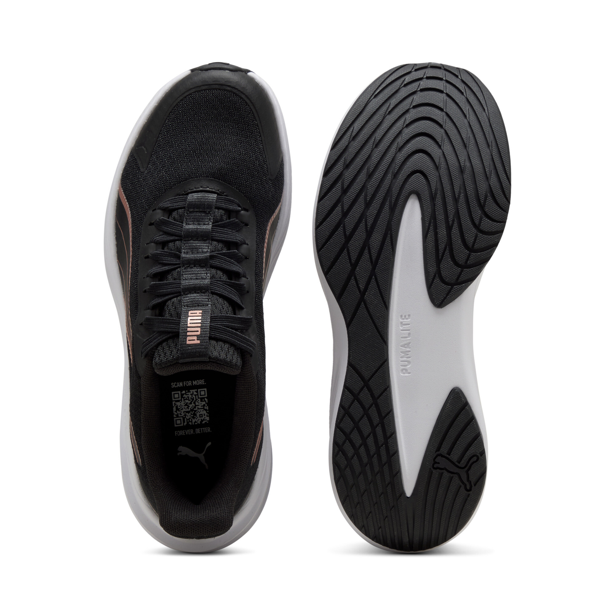 PUMA Dasher Lite SLIPTECHâ¢ uniseks hardloopschoenen, Roze/Zwart/Wit, Maat 38,5 thumbnail 4