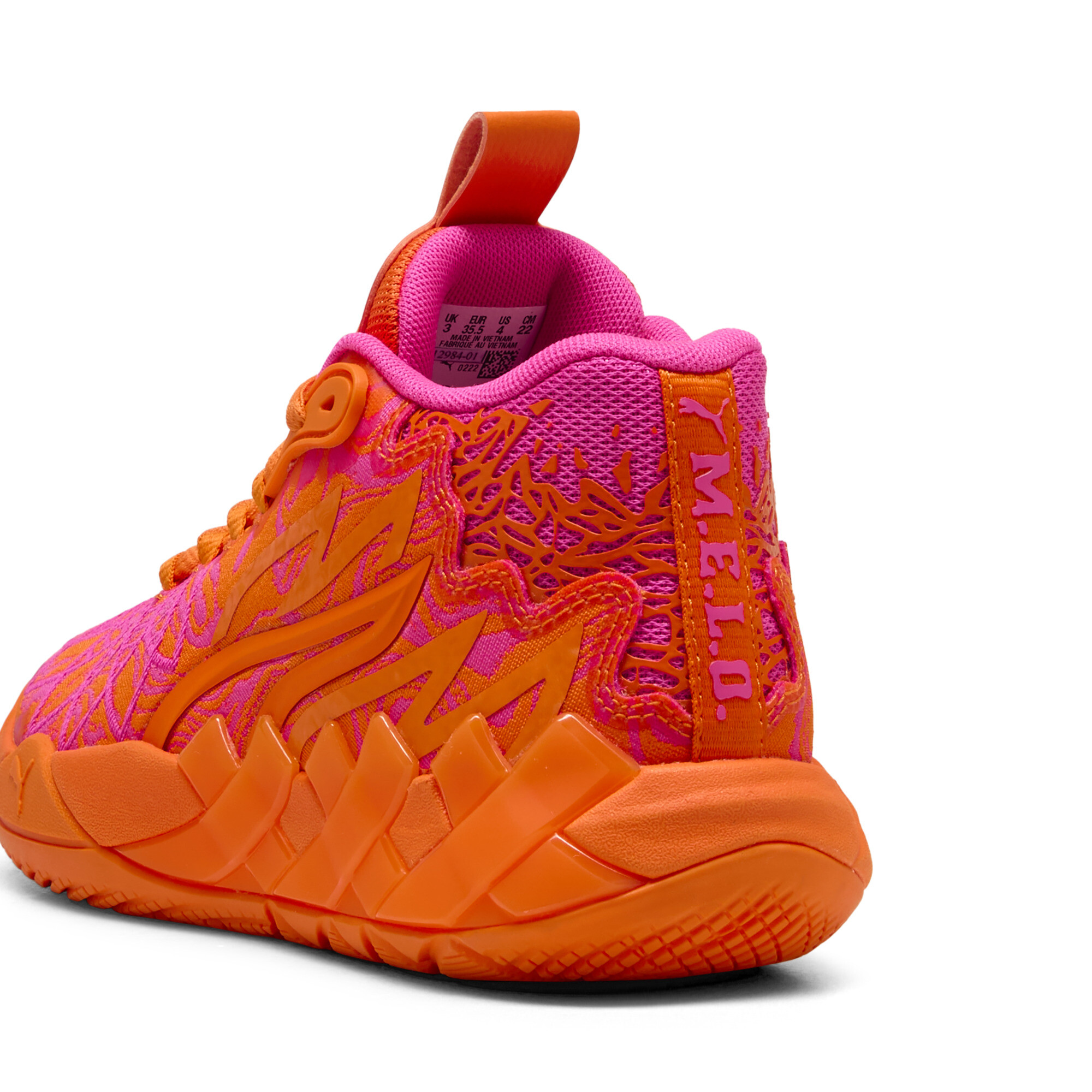 PUMA MB.01234 Mash-Up basketbalschoenen, Oranje, Maat 35,5 thumbnail 6