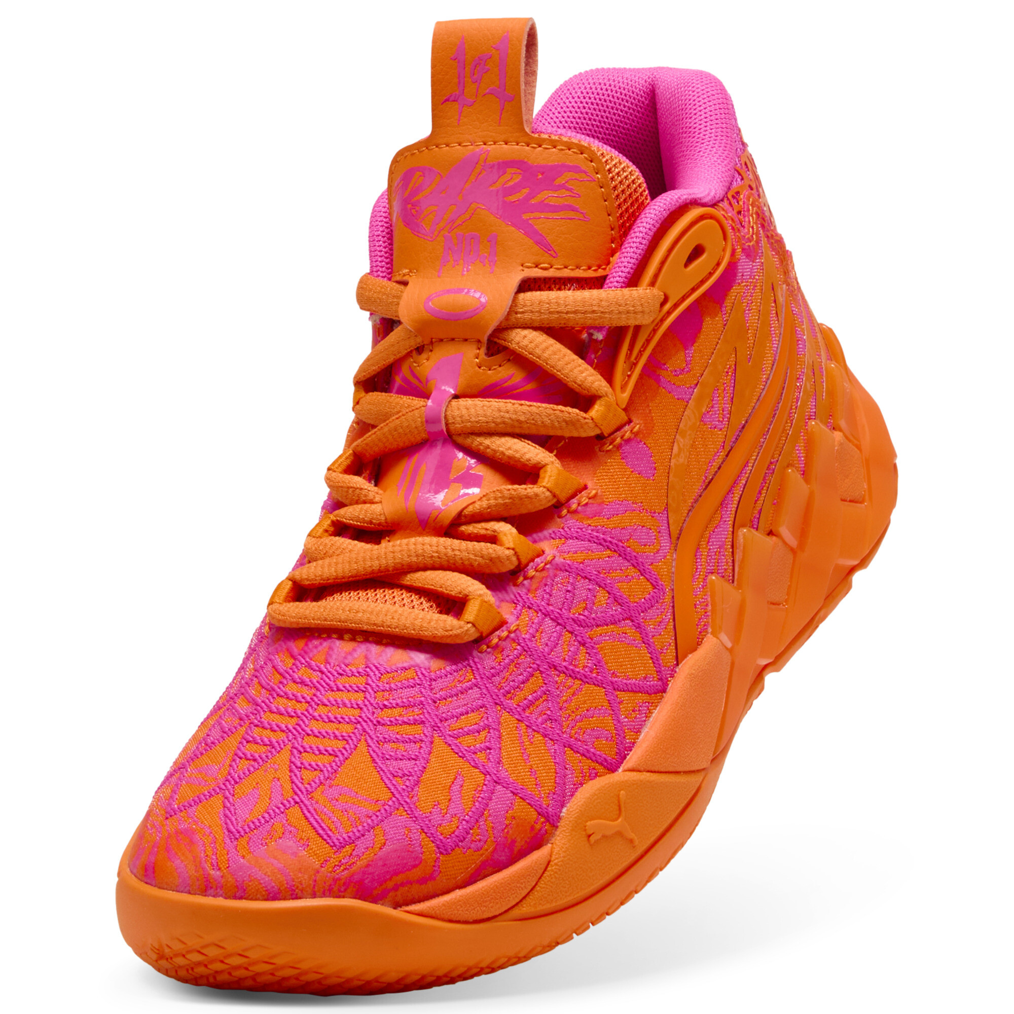 PUMA MB.01234 Mash-Up basketbalschoenen, Oranje, Maat 35,5 thumbnail 3