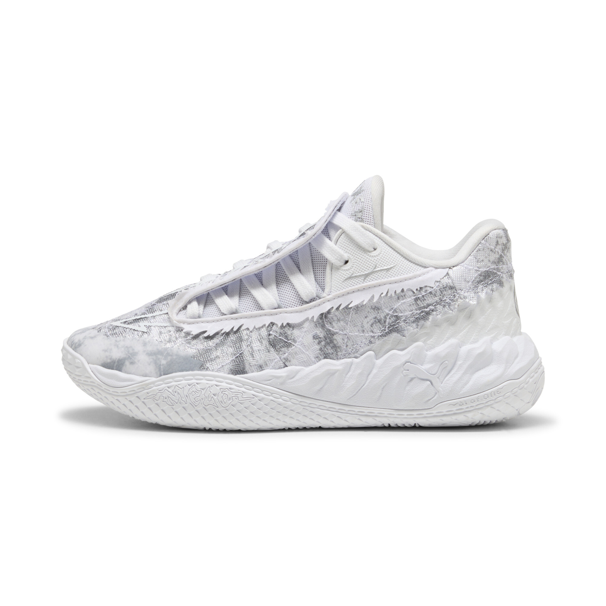 PUMA MB.05 Lo Team Basketballschuhe Teenager, Schuhe, Weiß, 38.5