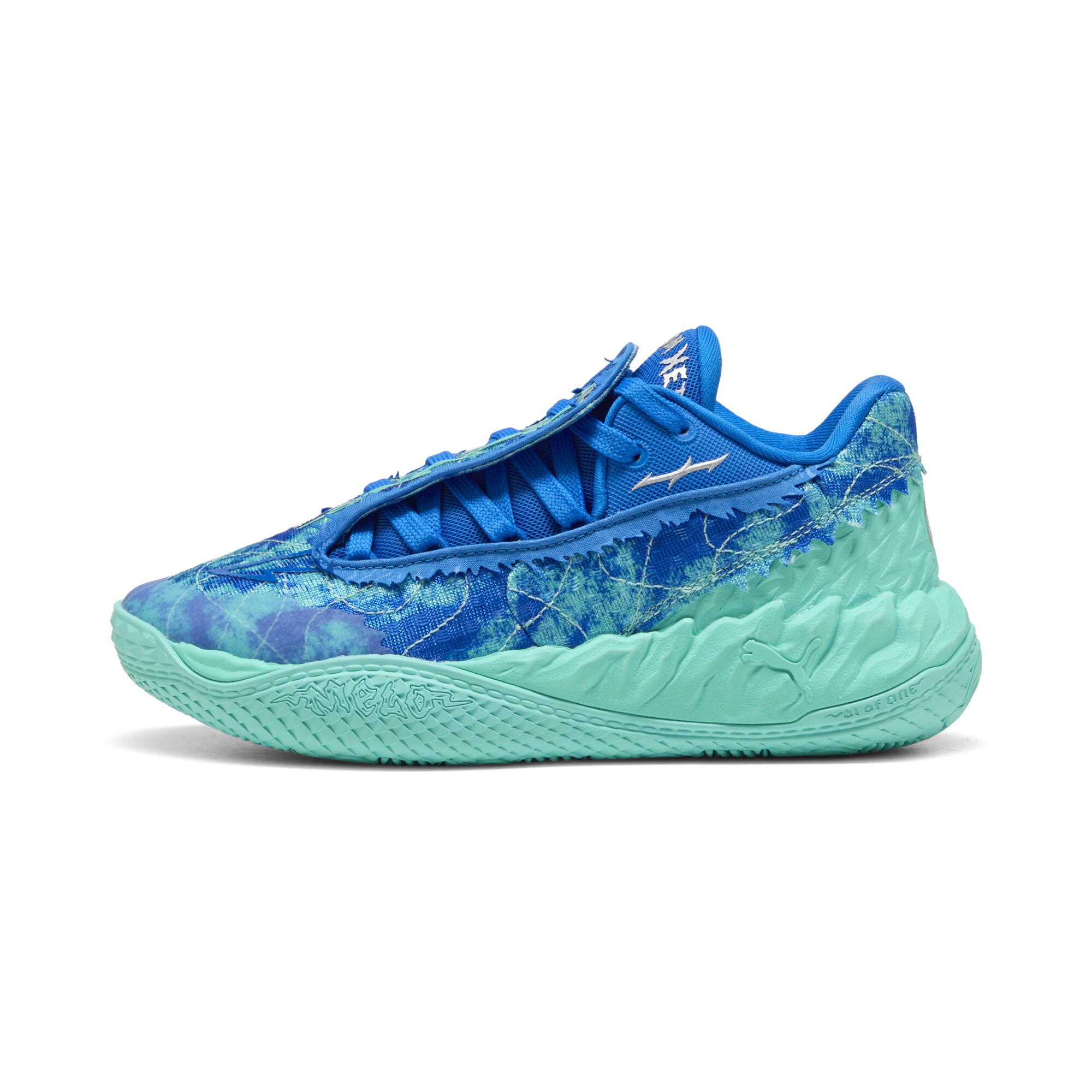 PUMA MB.05 Lo Team Basketballschuhe Teenager, Schuhe, Blau, 38.5